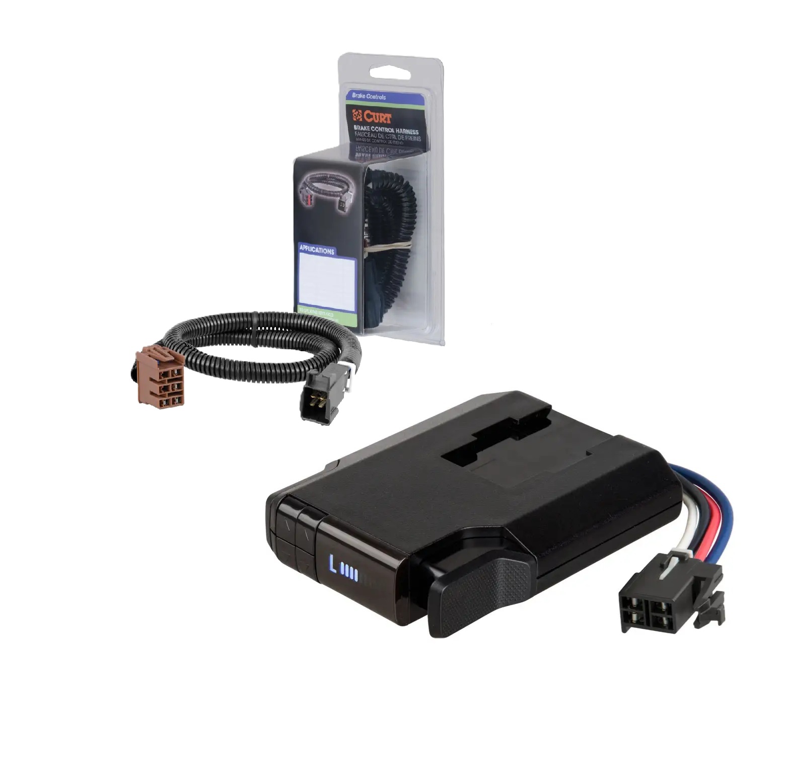 2001-2002 GMC Sierra 2500 HD CURT Venturer NEXT Time-Delay Trailer Brake Controller Plug & Play Bundle - Low Profile, Adjustable, 1-3 Axles 51116 thumbnail 0