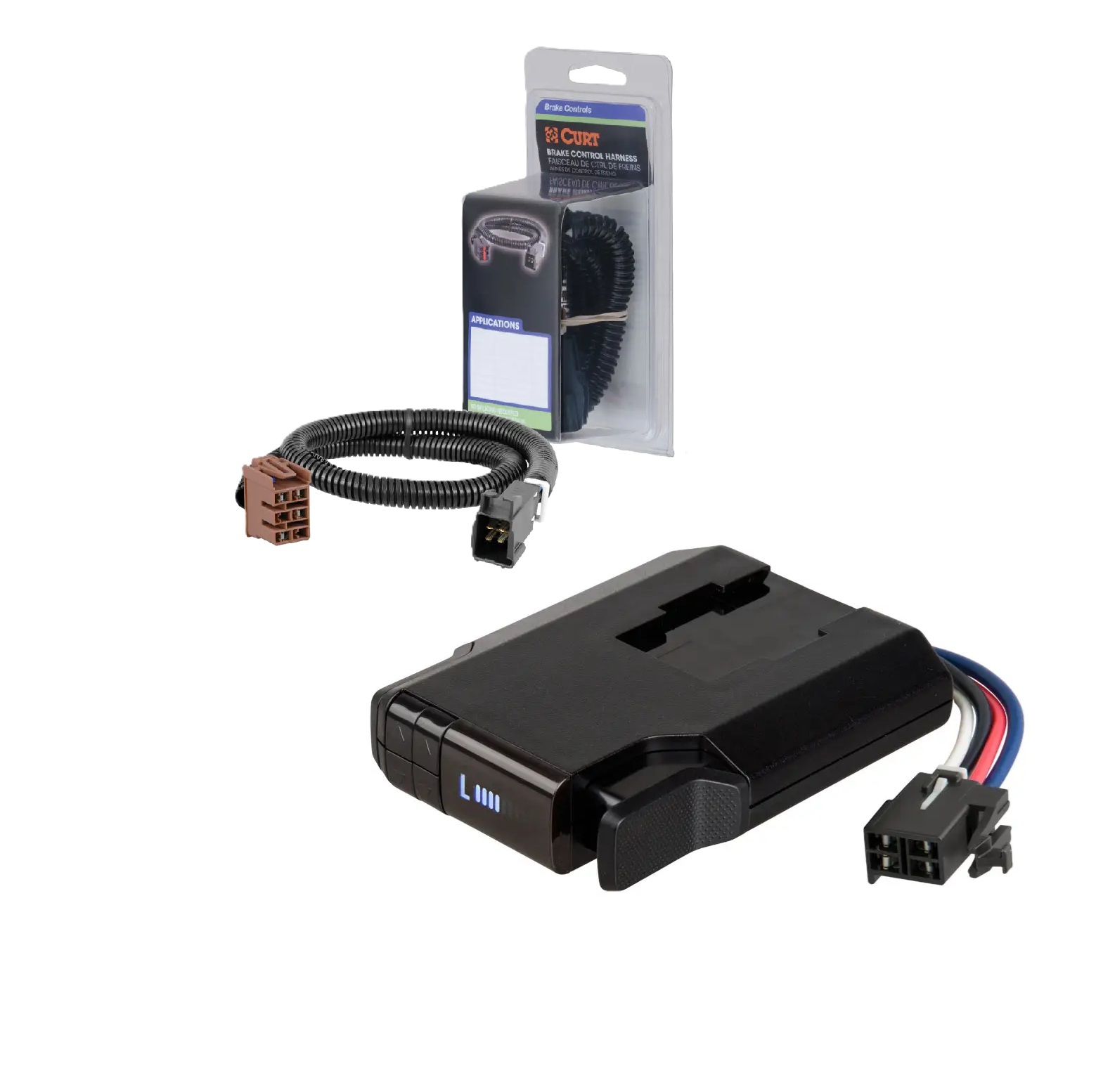 2003-2006 GMC Sierra 1500 CURT Venturer NEXT Time-Delay Trailer Brake Controller Plug & Play Bundle - Low Profile, Adjustable, 1-3 Axles 51116 thumbnail 0