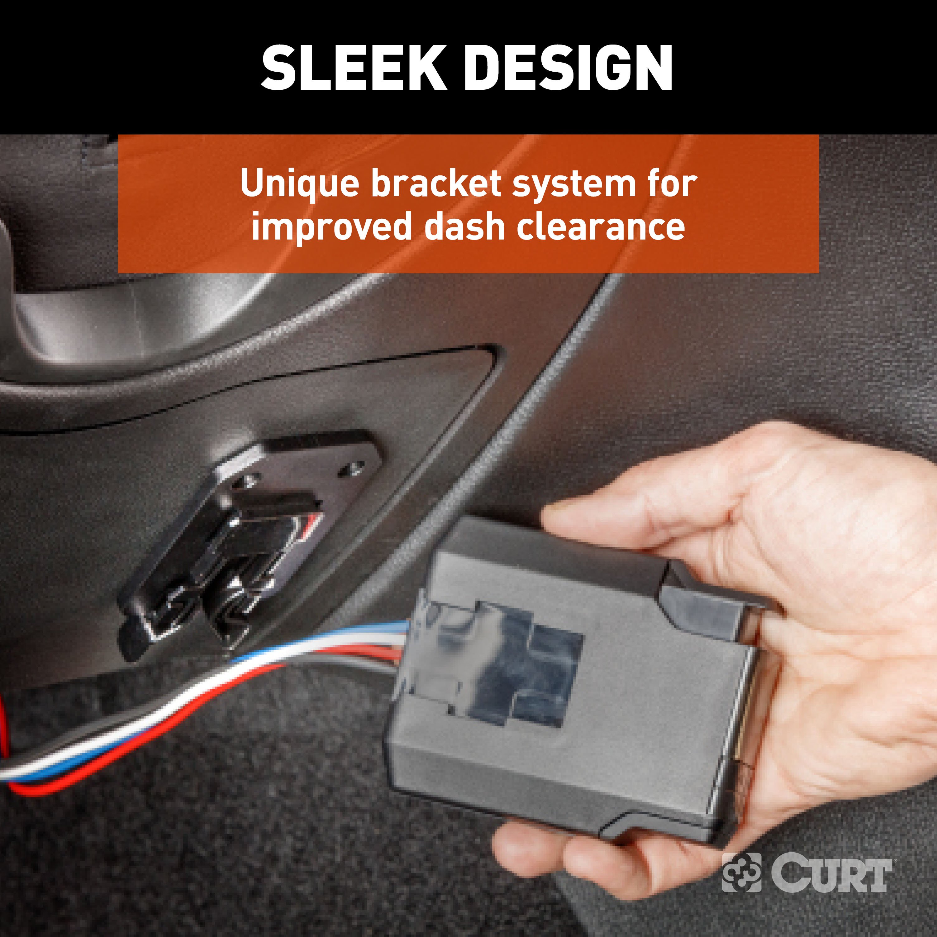 2003, 2005-2006 GMC Sierra 1500 HD CURT Venturer NEXT Time-Delay Trailer Brake Controller Plug & Play Bundle - Low Profile, Adjustable, 1-3 Axles 51116 thumbnail 5
