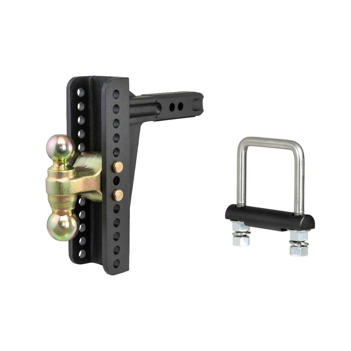 CURT 2-Inch Receiver, 10-1/8-Inch Drop, 14,000 lbs Adjustable Trailer Hitch Ball Mount with Anti-Rattle Hitch Clamp for 2" Receiver thumbnail 0