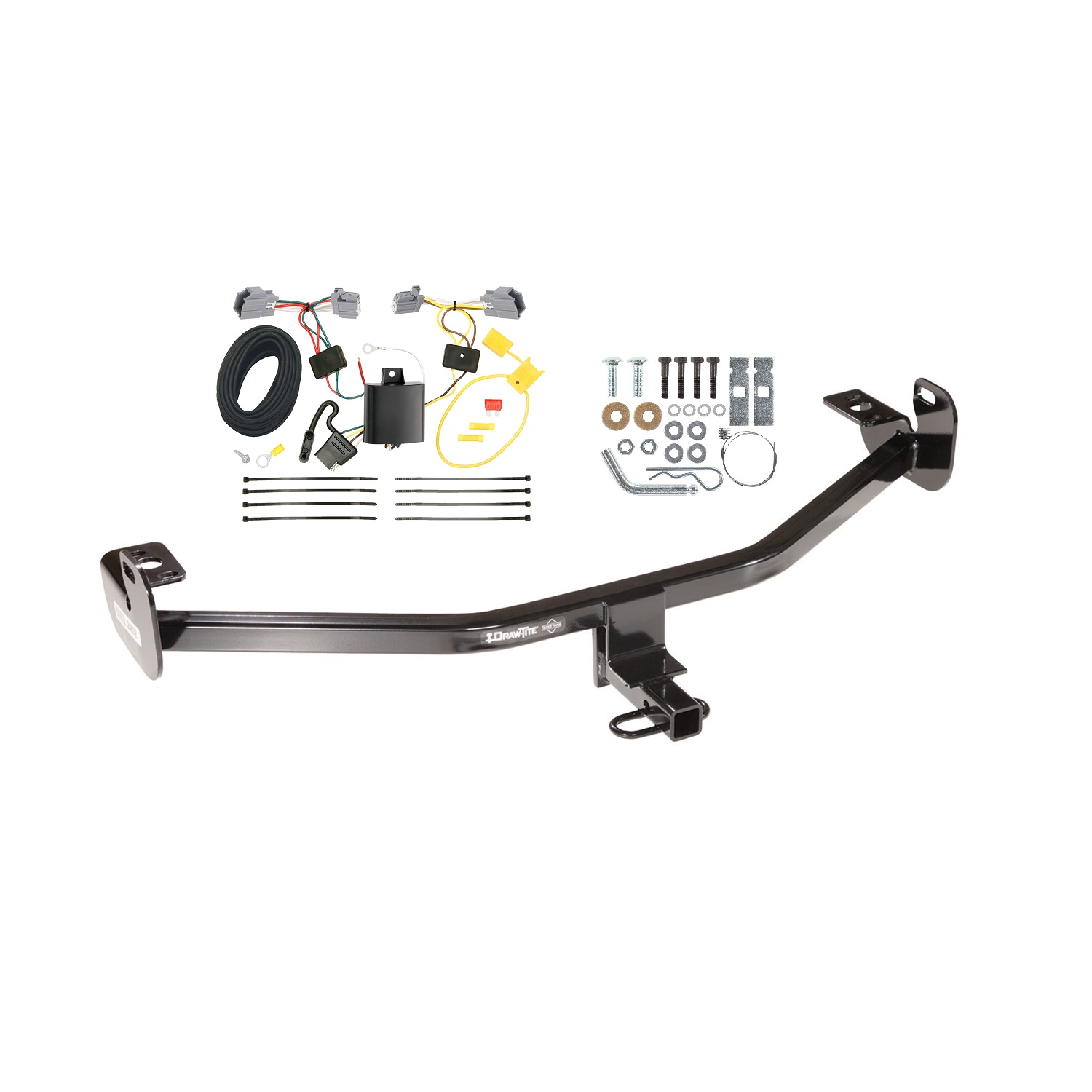 2012-2018 Ford Focus Sedan Draw-tite Class 1 Trailer Hitch, 1-1/4 Inch Square Receiver Bundle w/ Plug-n-Play T-One Wiring Harness thumbnail 0