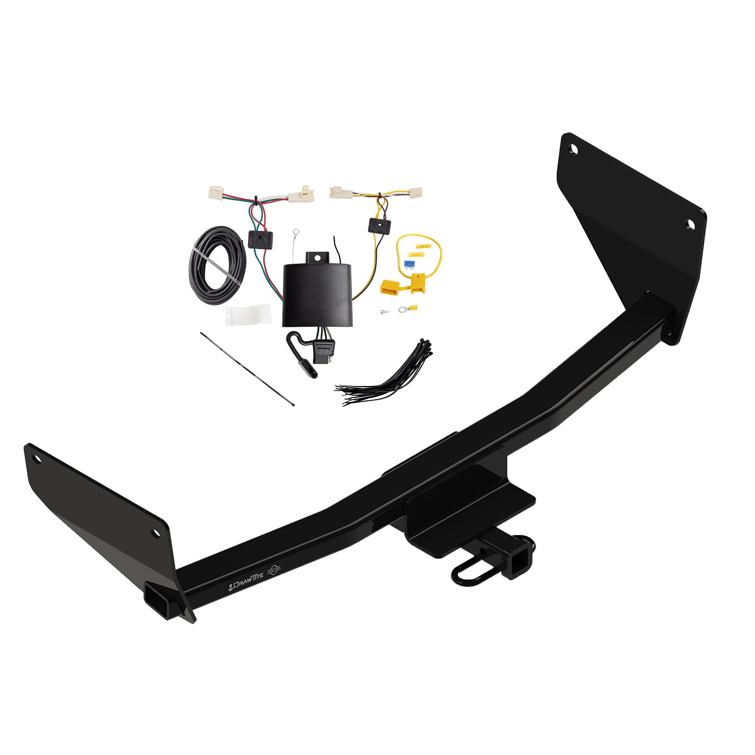 2019-2024 Toyota RAV4 Draw-Tite Class 2 Trailer Hitch, 1-1/4 Inch Square Receiver Bundle w/ Plug-n-Play T-One Wiring Harness thumbnail 0
