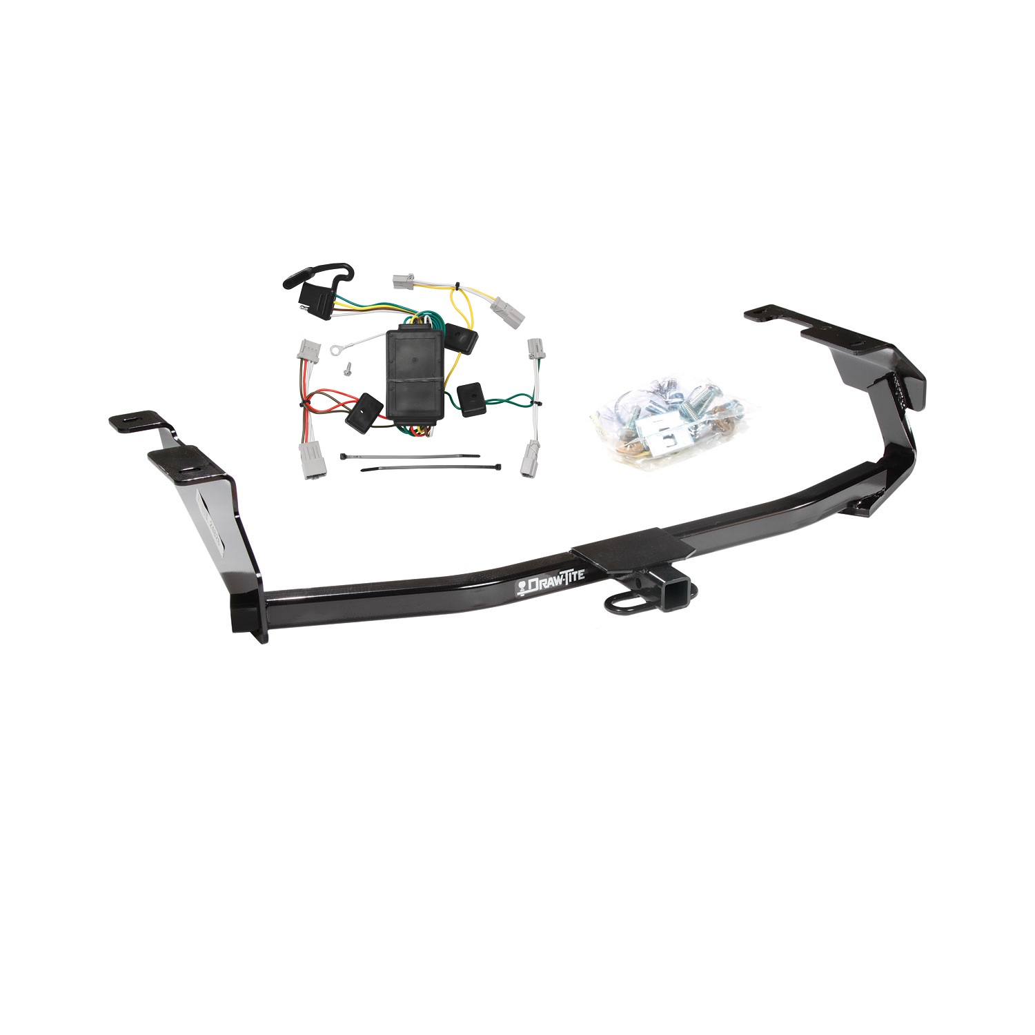 2009-2013 Honda Fit Draw-tite Class 1 Trailer Hitch, 1-1/4 Inch Square Receiver Bundle w/ Plug-n-Play T-One Wiring Harness thumbnail 0