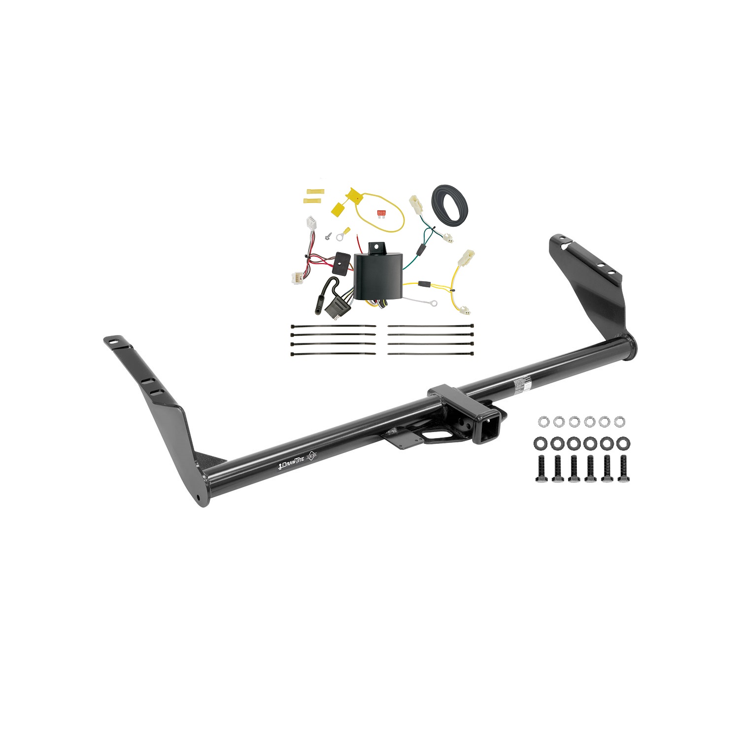 2011-2014 Toyota Sienna Draw-tite Class 3 Trailer Hitch, 2 Inch Square Receiver Bundle w/ Plug-n-Play T-One Wiring Harness 75237 thumbnail 0