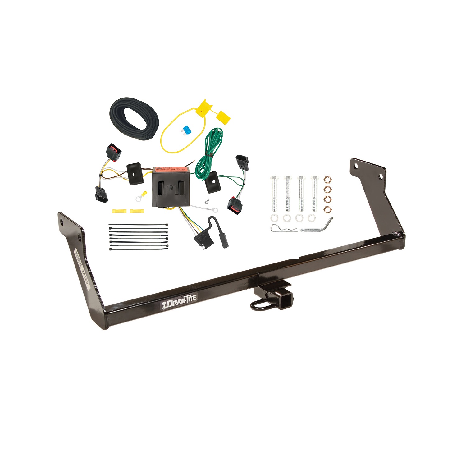 2008-2012 Dodge Caliber Except SRT-4 Draw-tite Class 1 Trailer Hitch, 1-1/4 Inch Square Receiver Bundle w/ Plug-n-Play T-One Wiring Harness thumbnail 0