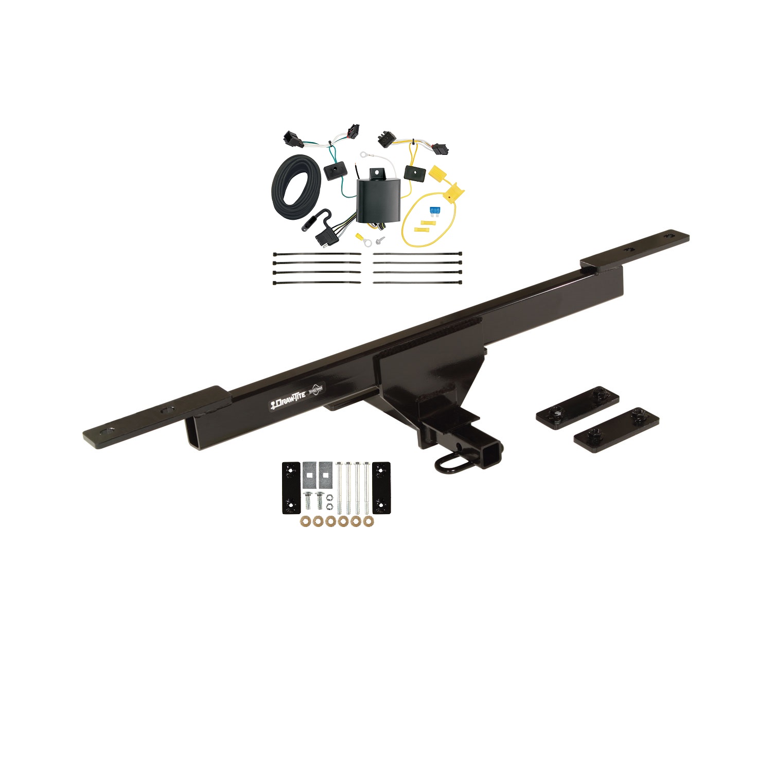 2012-2019 Volkswagen Passat Sedan Draw-tite Class 1 Trailer Hitch, 1-1/4 Inch Square Receiver Bundle w/ Plug-n-Play T-One Wiring Harness thumbnail 0