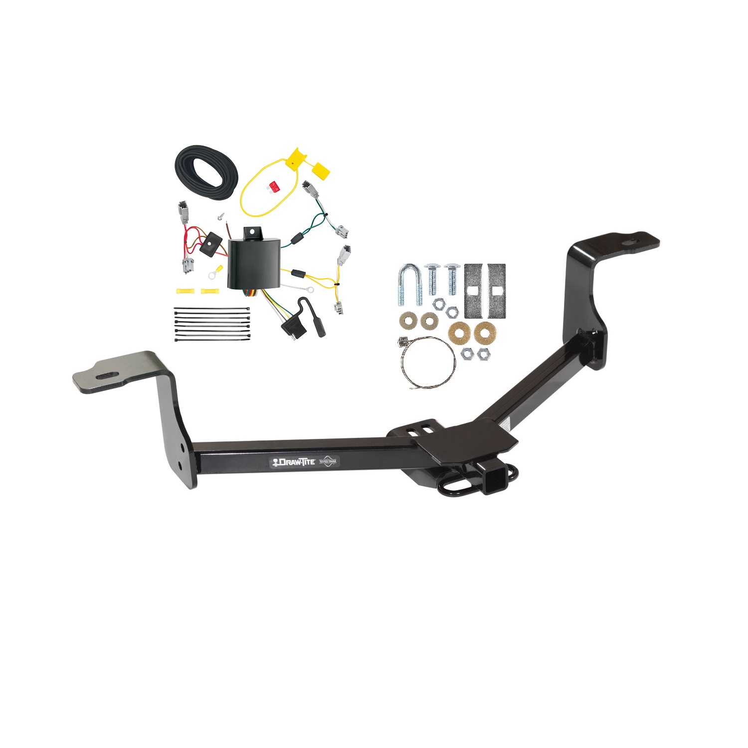 2013-2015 Honda Accord Coupe, Except w/LED Taillights Draw-tite Class 1 Trailer Hitch, 1-1/4 Inch Square Receiver Bundle w/ Plug-n-Play T-One Wiring Harness thumbnail 0