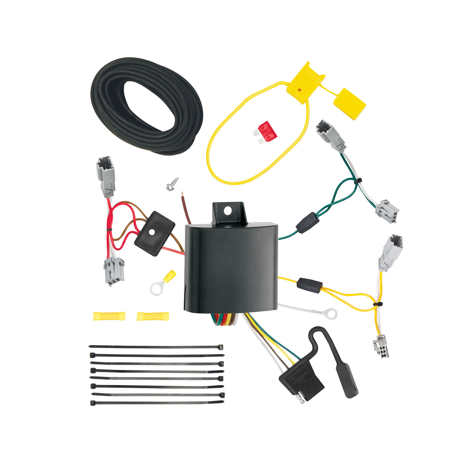 2013-2015 Honda Accord Coupe, Except w/LED Taillights Draw-tite Class 1 Trailer Hitch, 1-1/4 Inch Square Receiver Bundle w/ Plug-n-Play T-One Wiring Harness thumbnail 1