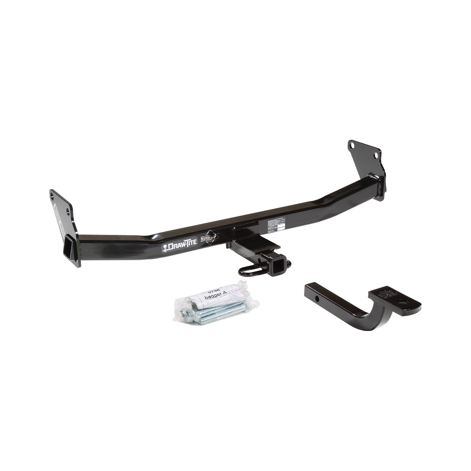 2008-2017 Jeep Patriot Draw-tite Class 2 Trailer Hitch, 1-1/4 Inch Square Receiver Bundle w/ Plug-n-Play T-One Wiring Harness thumbnail 9
