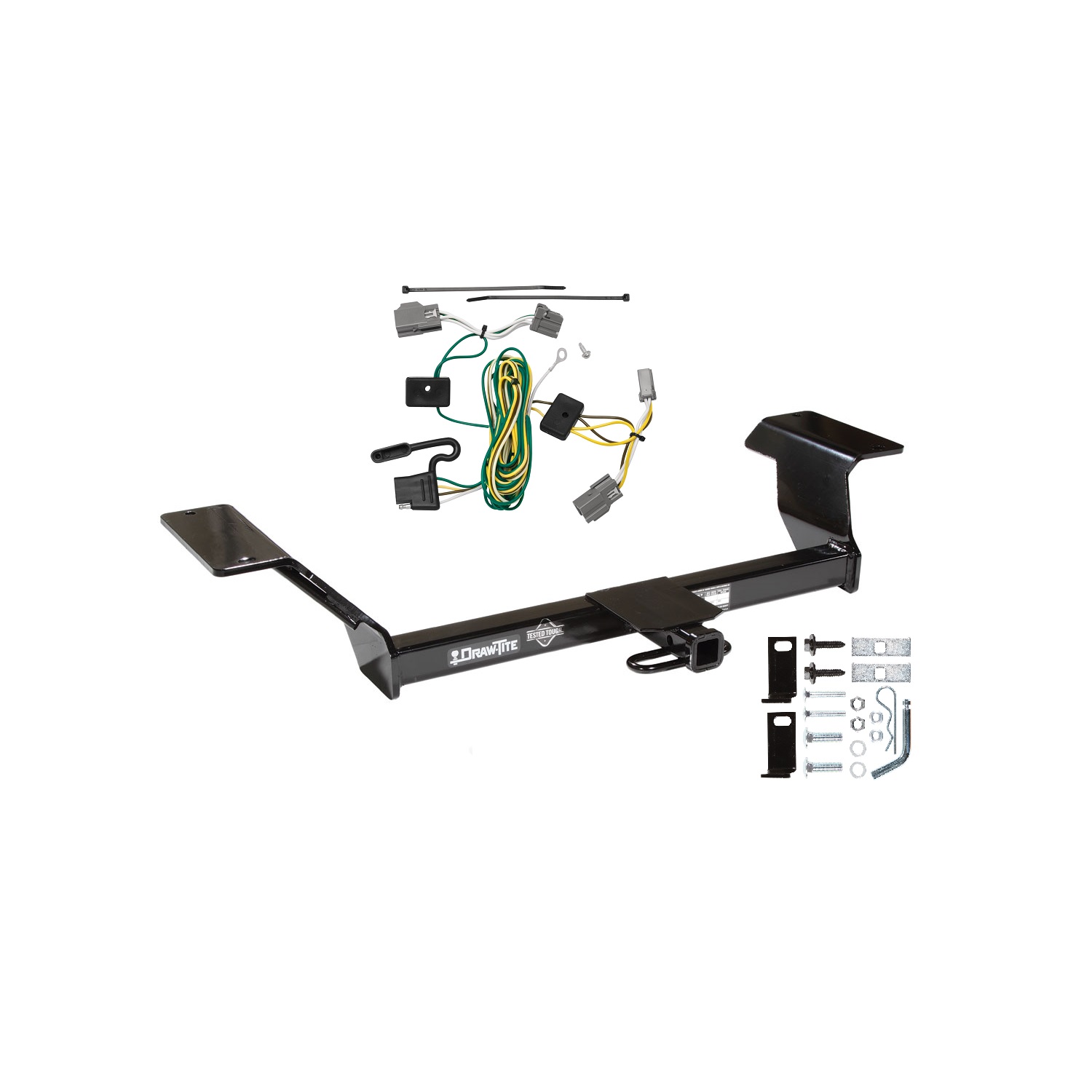 2006-2009 Buick Lucerne Except Super & Special Edition Draw-tite Class 2 Trailer Hitch, 1-1/4 Inch Square Receiver Bundle w/ Plug-n-Play T-One Wiring Harness thumbnail 0