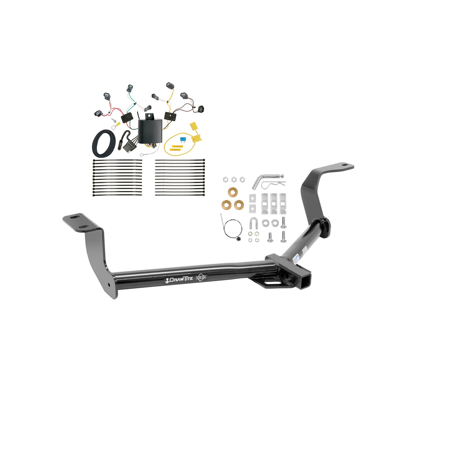 2015-2020 Honda Fit Draw-tite Class 1 Trailer Hitch, 1-1/4 Inch Square Receiver Bundle w/ Plug-n-Play T-One Wiring Harness thumbnail 0