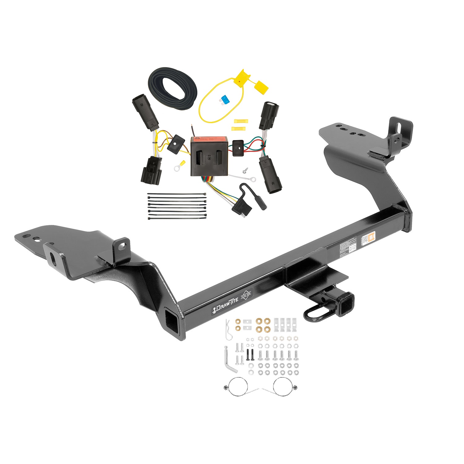 2013-2016 Ford Escape Draw-tite Class 2 Trailer Hitch, 1-1/4 Inch Square Receiver Bundle w/ Plug-n-Play T-One Wiring Harness 36529 thumbnail 0