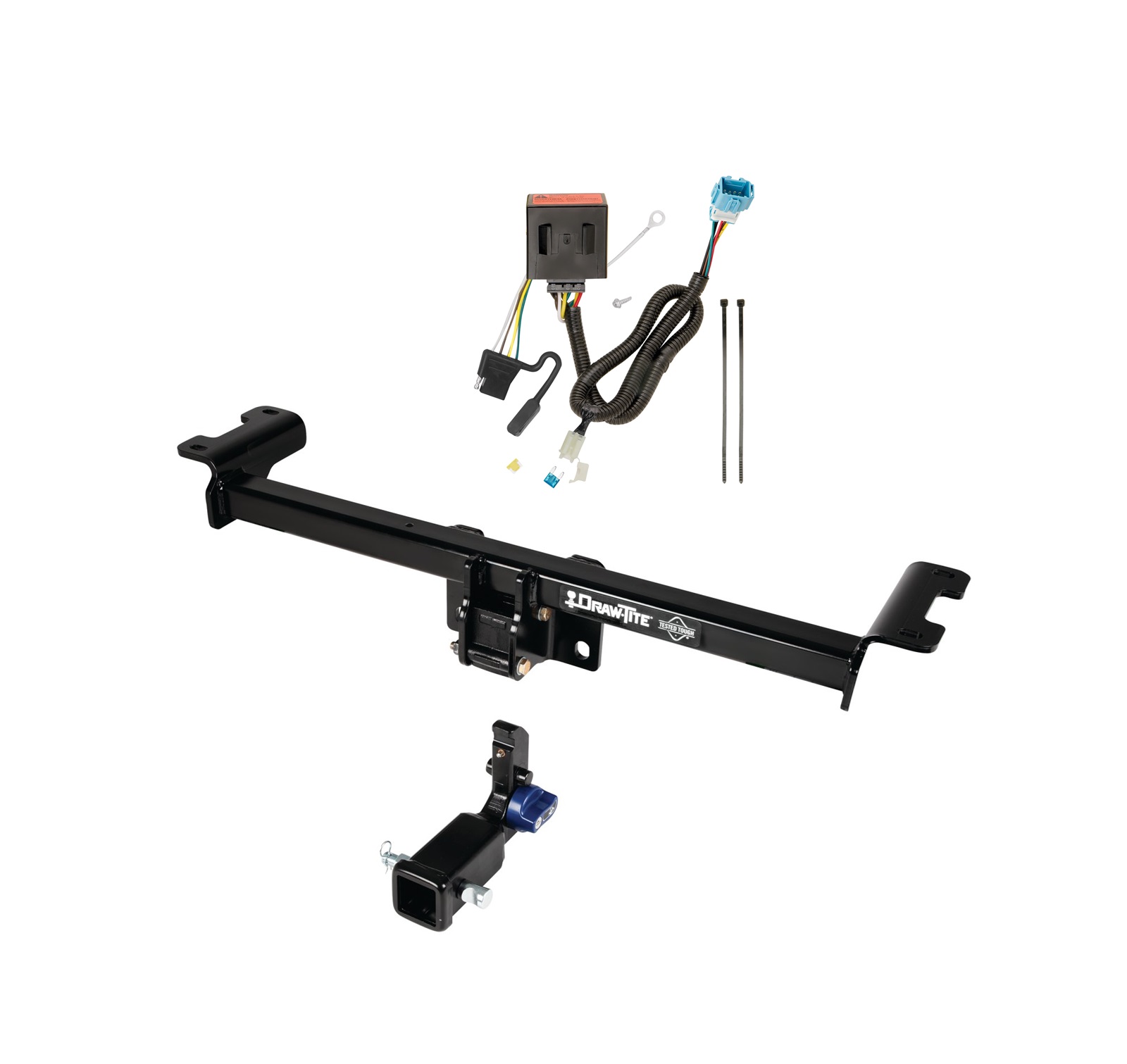 2013-2018 Acura RDX Draw-tite Hidden Hitch Completely Hidden Trailer Hitch 2 Inch Removable Receiver Bundle w/ Plug-n-Play T-One Wiring Harness thumbnail 0