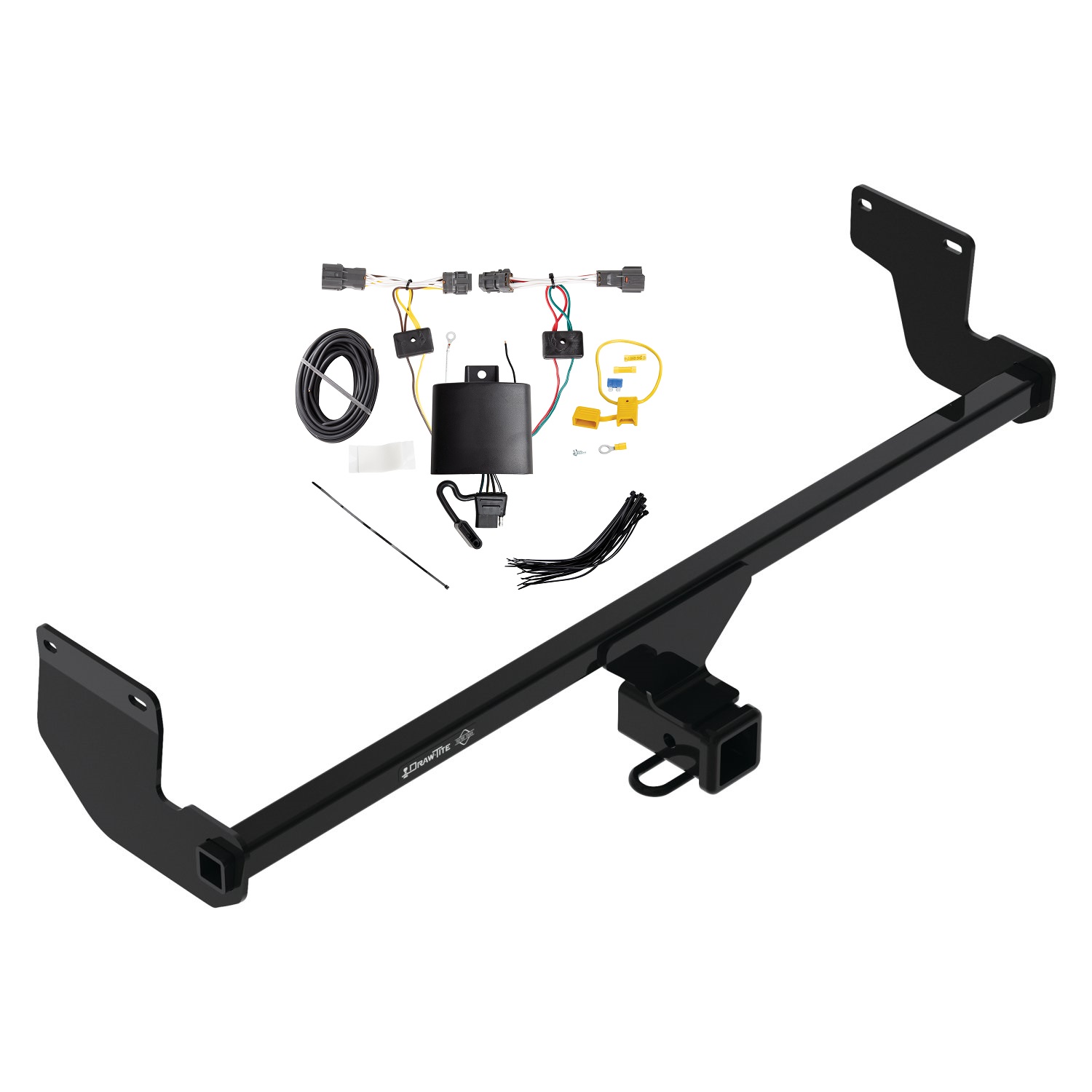 2020-2023 KIA Soul Except GT Turbo & EV Draw-tite Class 3 Trailer Hitch, 2 Inch Square Receiver Bundle w/ Plug-n-Play T-One Wiring Harness thumbnail 0