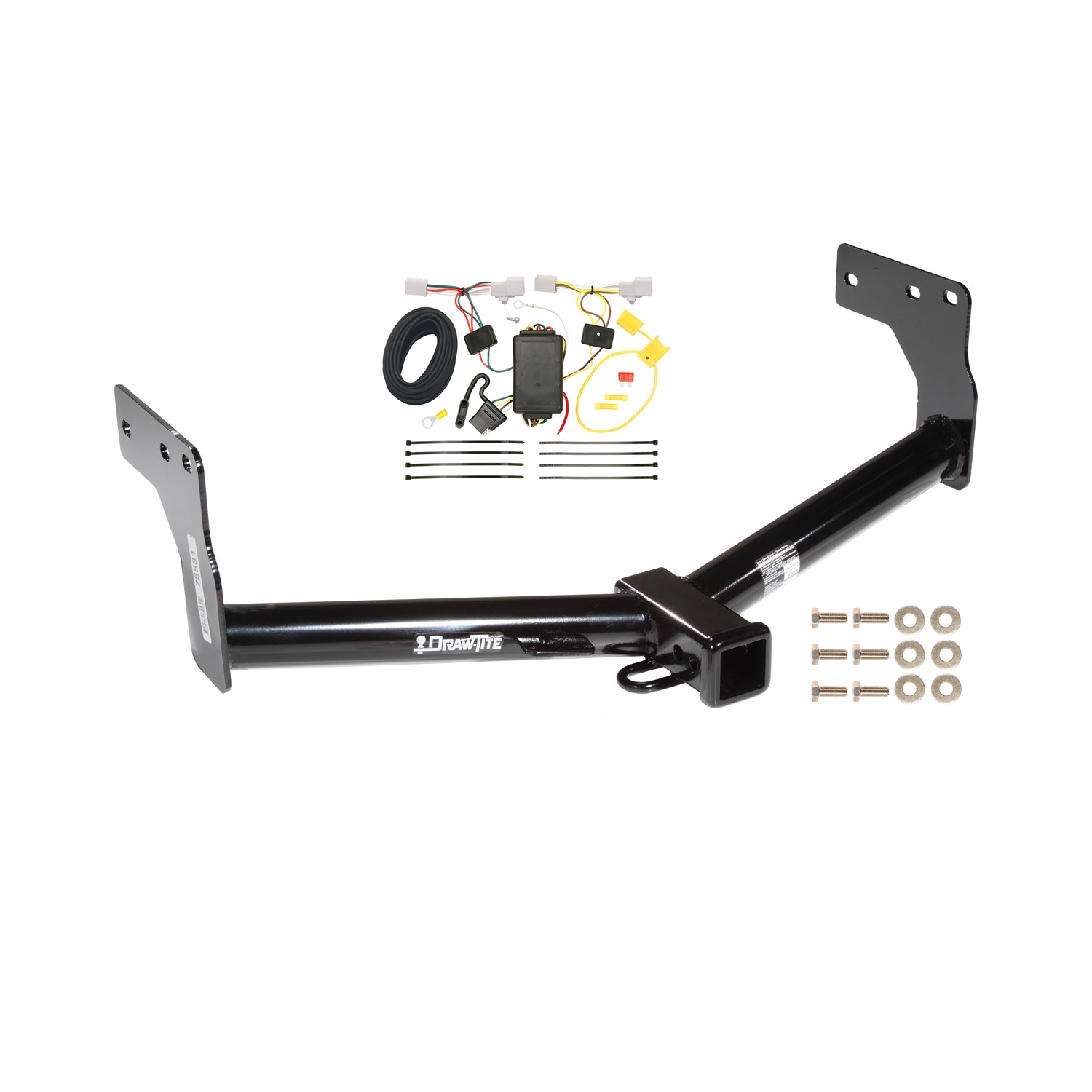 2007-2015 Mazda CX-9 Draw-tite Class 3 Trailer Hitch, 2 Inch Square Receiver Bundle w/ Plug-n-Play T-One Wiring Harness thumbnail 0