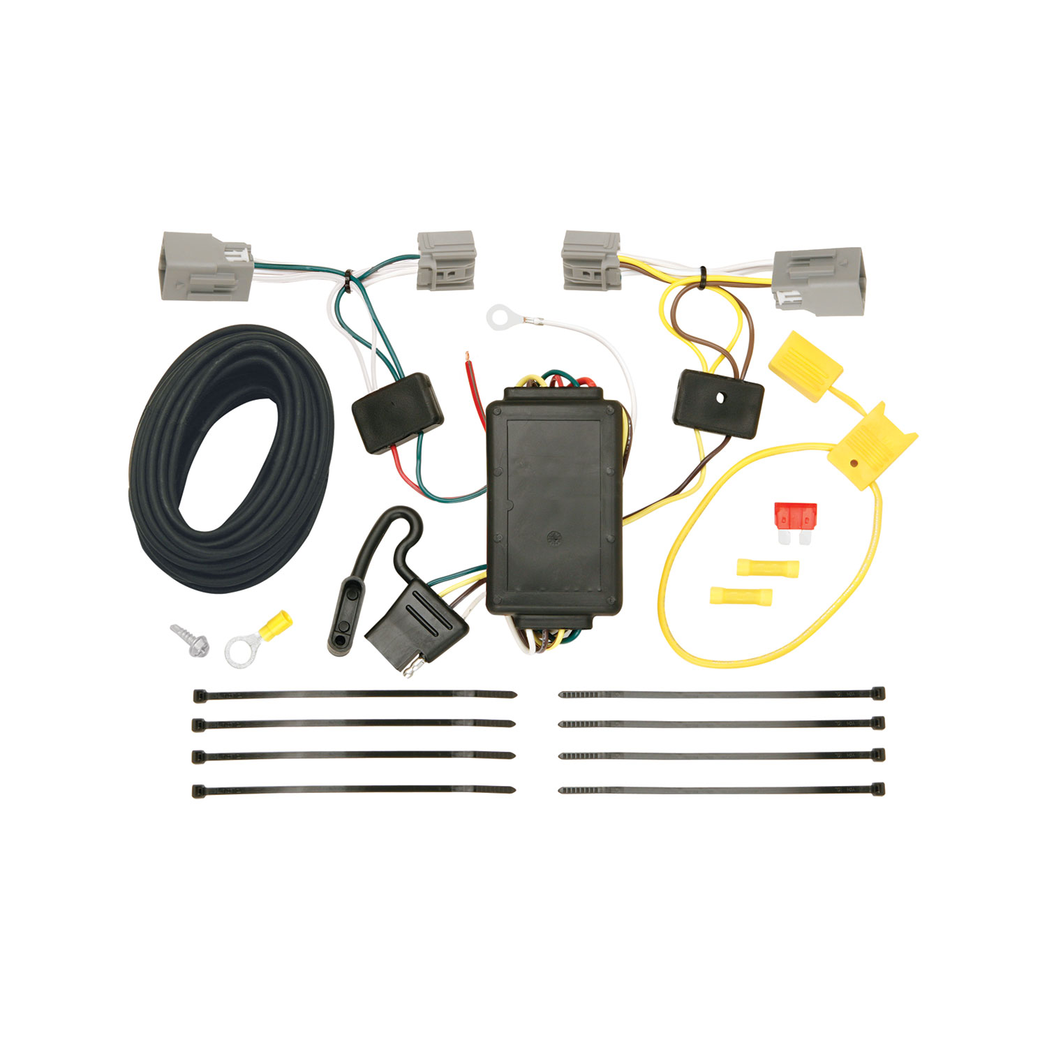 2015-2023 Ford Mustang Draw-tite Class 1 Trailer Hitch, 1-1/4 Inch Square Receiver Bundle w/ Plug-n-Play T-One Wiring Harness thumbnail 1