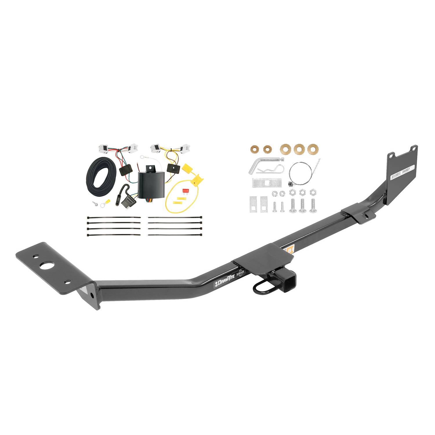 2013-2023 Nissan Sentra Except SR & SVDraw-Tite Class 1 Trailer Hitch, 1-1/4 Inch Square Receiver Bundle w/ Plug-n-Play T-One Wiring Harness thumbnail 0