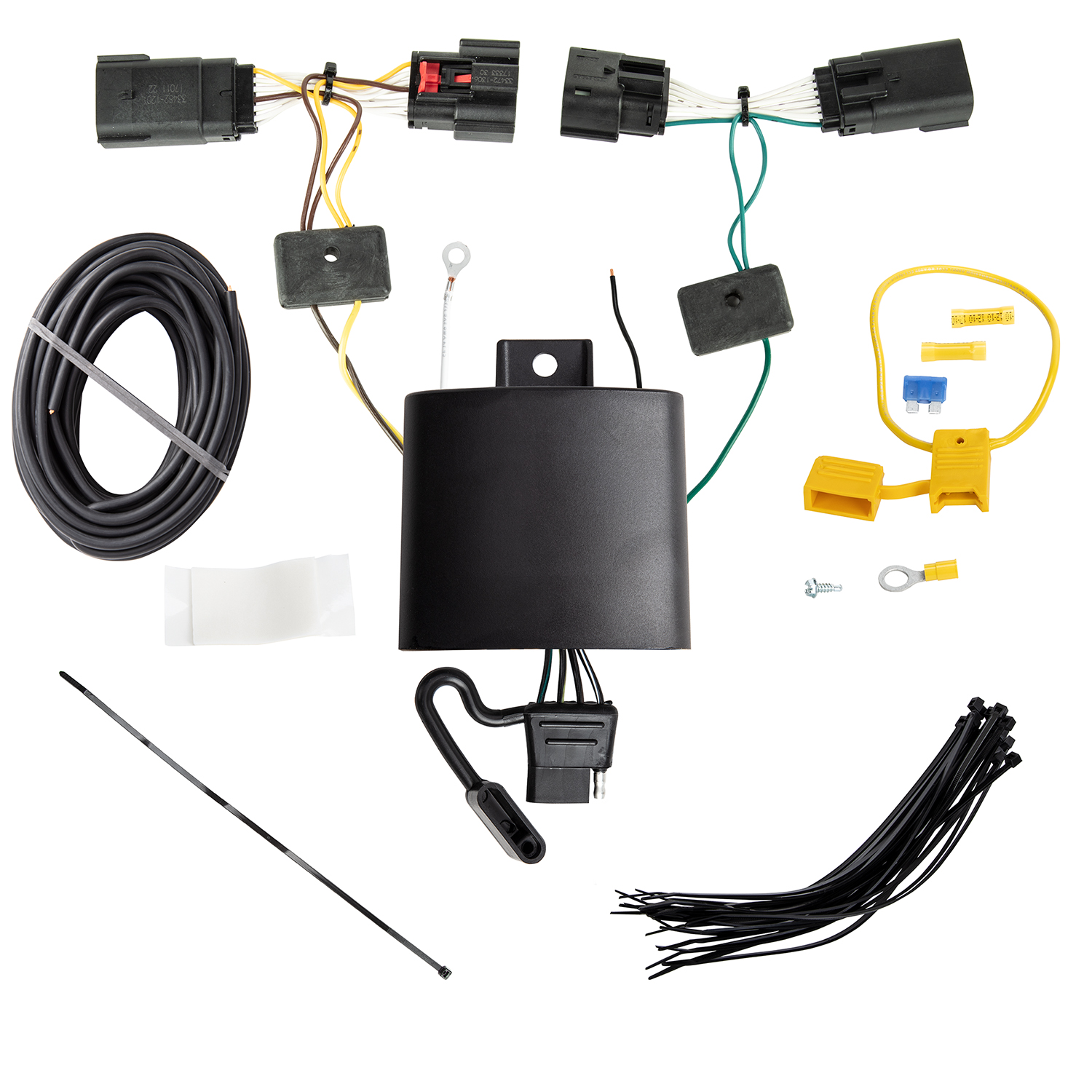 2018-2024 Jeep Wrangler JL (New Body Style)Draw-Tite Class 3 Trailer Hitch, 2 Inch Square Receiver Bundle w/ Plug-n-Play T-One Wiring Harness thumbnail 1