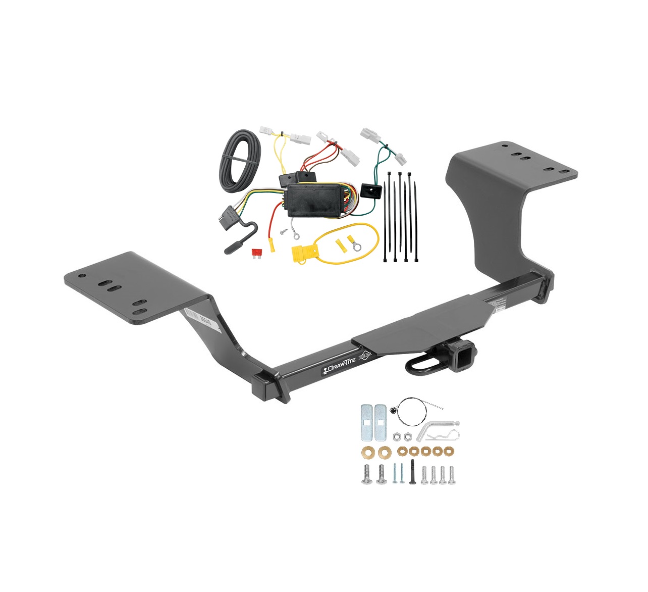 2012-2017 Toyota Camry Except Hybrid Draw-tite Class 2 Trailer Hitch, 1-1/4 Inch Square Receiver Bundle w/ Plug-n-Play T-One Wiring Harness thumbnail 0
