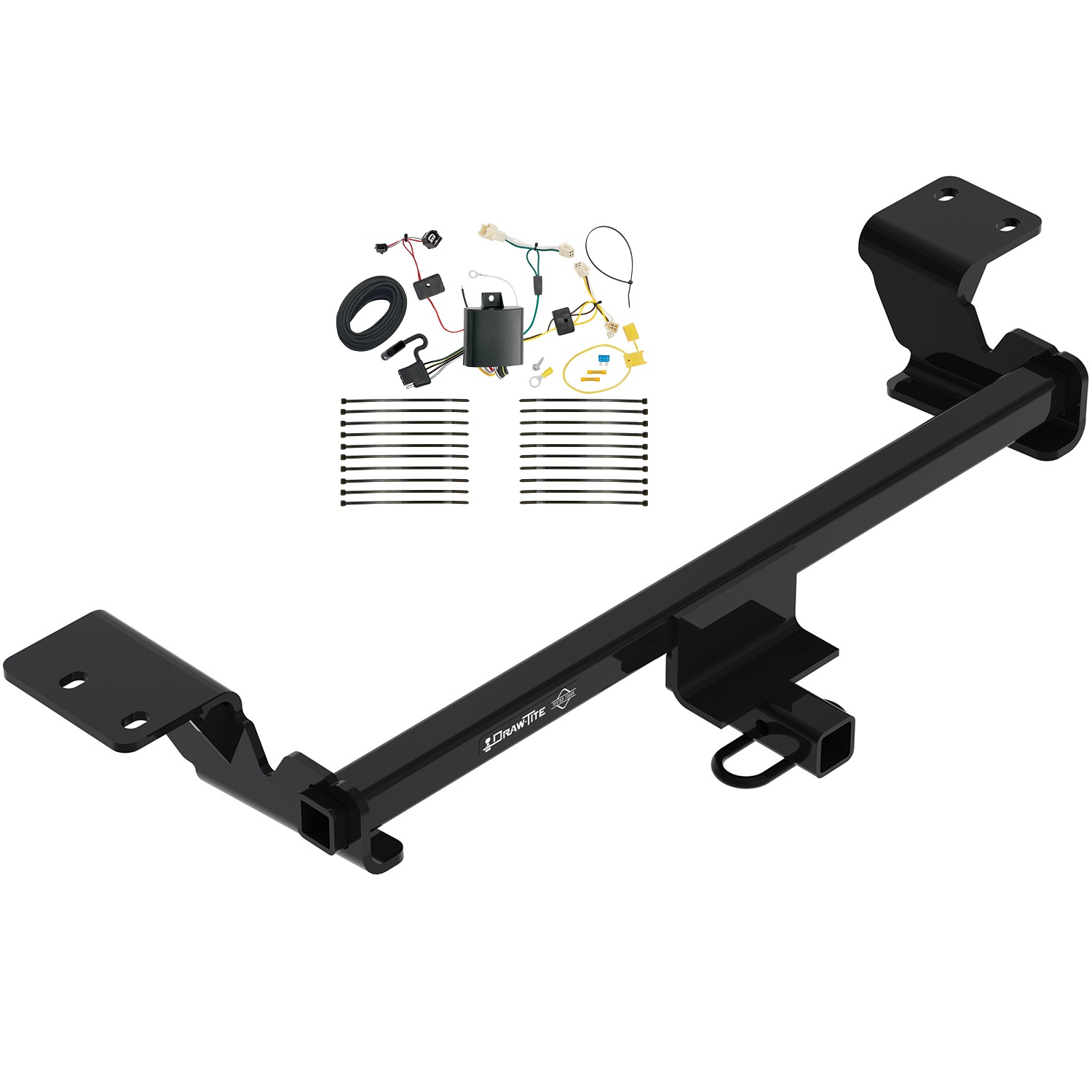 2016-2019 Toyota Prius Except w/Plug-In Model Draw-tite Class 1 Trailer Hitch, 1-1/4 Inch Square Receiver Bundle w/ Plug-n-Play T-One Wiring Harness 24967 thumbnail 0