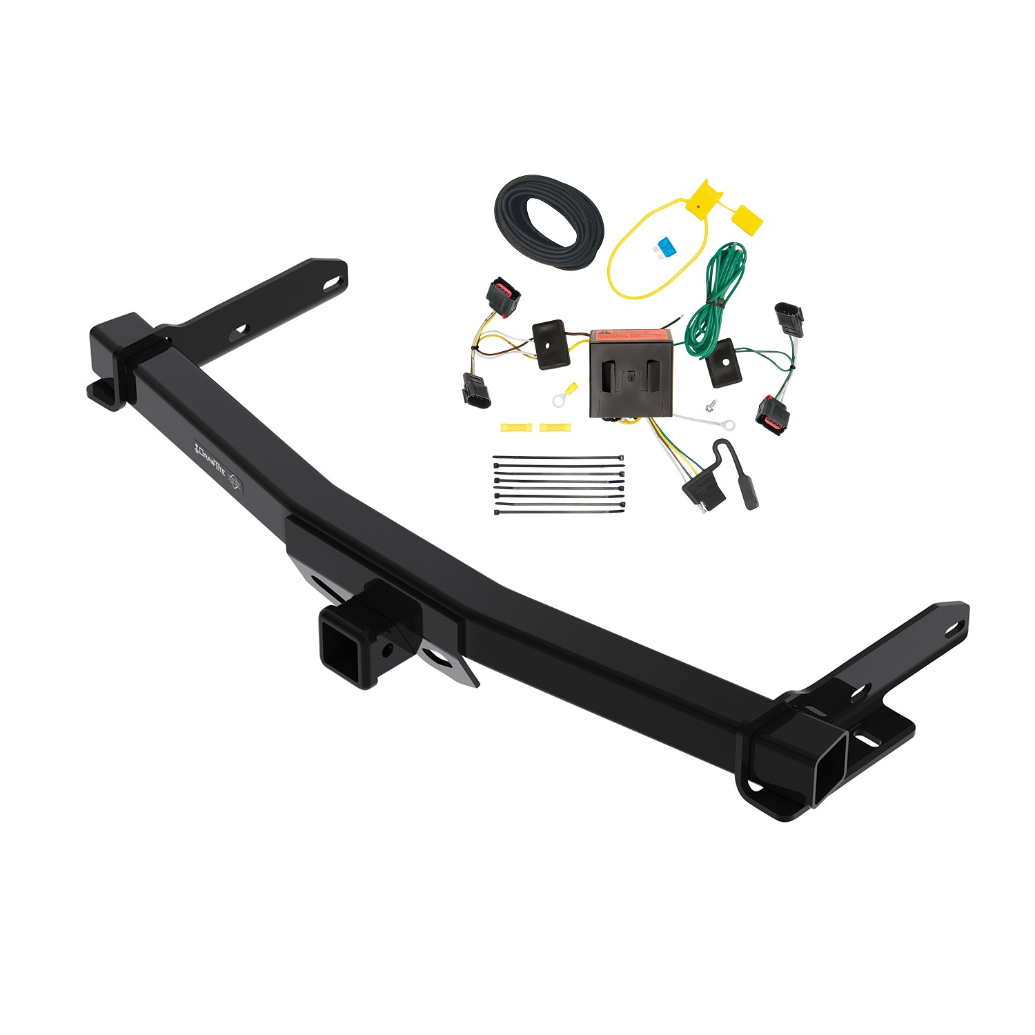 2011-2013 Dodge Durango Draw-tite Class 4 Trailer Hitch, 2 Inch Square Receiver Bundle w/ Plug-n-Play T-One Wiring Harness 76432 thumbnail 0