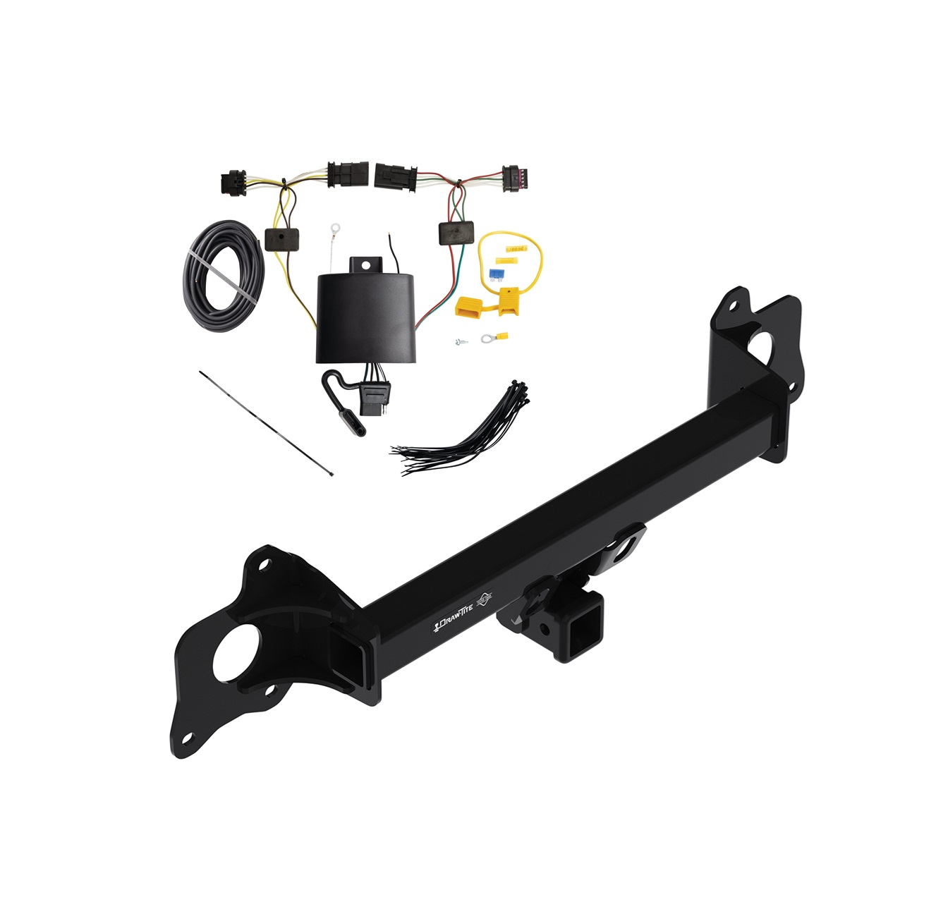 2021-2023 Tesla Y Draw-tite Class 3 Trailer Hitch, 2 Inch Square Receiver Bundle w/ Plug-n-Play T-One Wiring Harness thumbnail 0