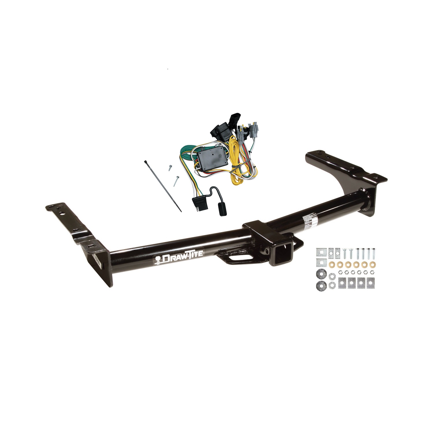 1992-1994 Ford E-350 Econoline Draw-tite Class 4 Trailer Hitch, 2 Inch Square Receiver Bundle w/ Plug-n-Play T-One Wiring Harness 75703 thumbnail 0