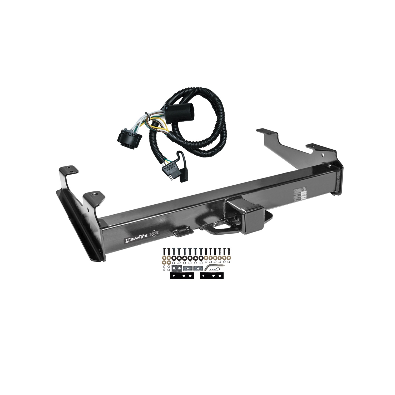 2007-2010 GMC Sierra 3500 HD Draw-tite Titan Class 5 Trailer Hitch, 2-1/2 Inch Square Receiver Bundle w/ Plug-n-Play T-One Wiring Harness 45519 thumbnail 0