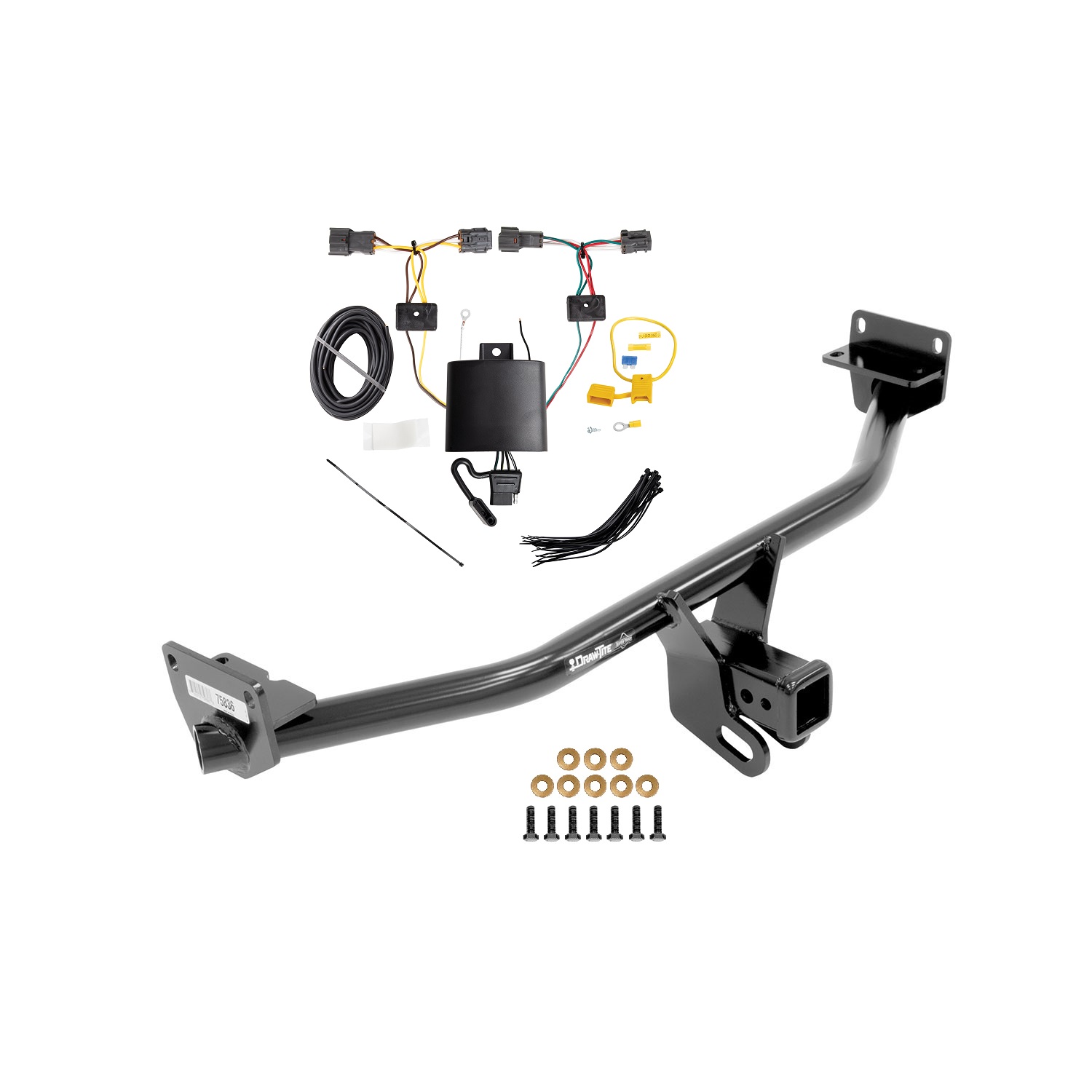 2019-2021 Hyundai Tucson Except Night Edition Draw-tite Class 3 Trailer Hitch, 2 Inch Square Receiver Bundle w/ Plug-n-Play T-One Wiring Harness thumbnail 0