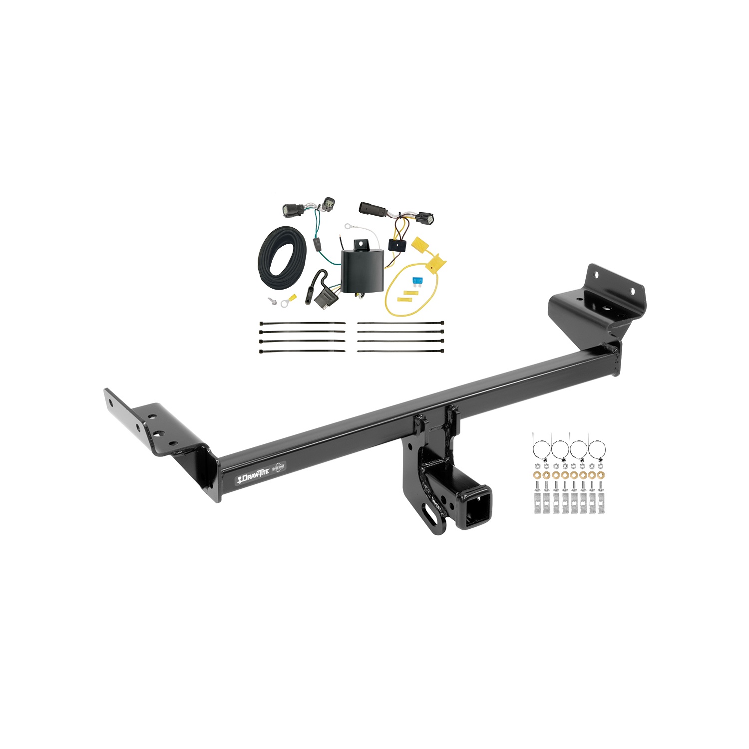 2015-2018 Ford Edge Except Sport & Titanium Draw-tite Class 3 Trailer Hitch, 2 Inch Square Receiver Bundle w/ Plug-n-Play T-One Wiring Harness 75234 thumbnail 0