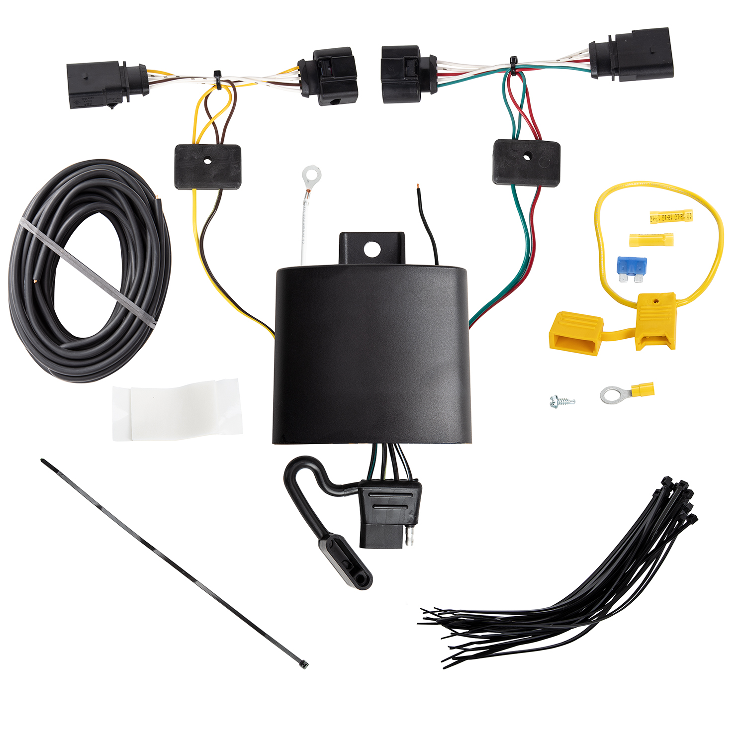 2019-2024 Volkswagen Jetta Draw-Tite Class 1 Trailer Hitch, 1-1/4 Inch Square Receiver Bundle w/ Plug-n-Play T-One Wiring Harness thumbnail 1
