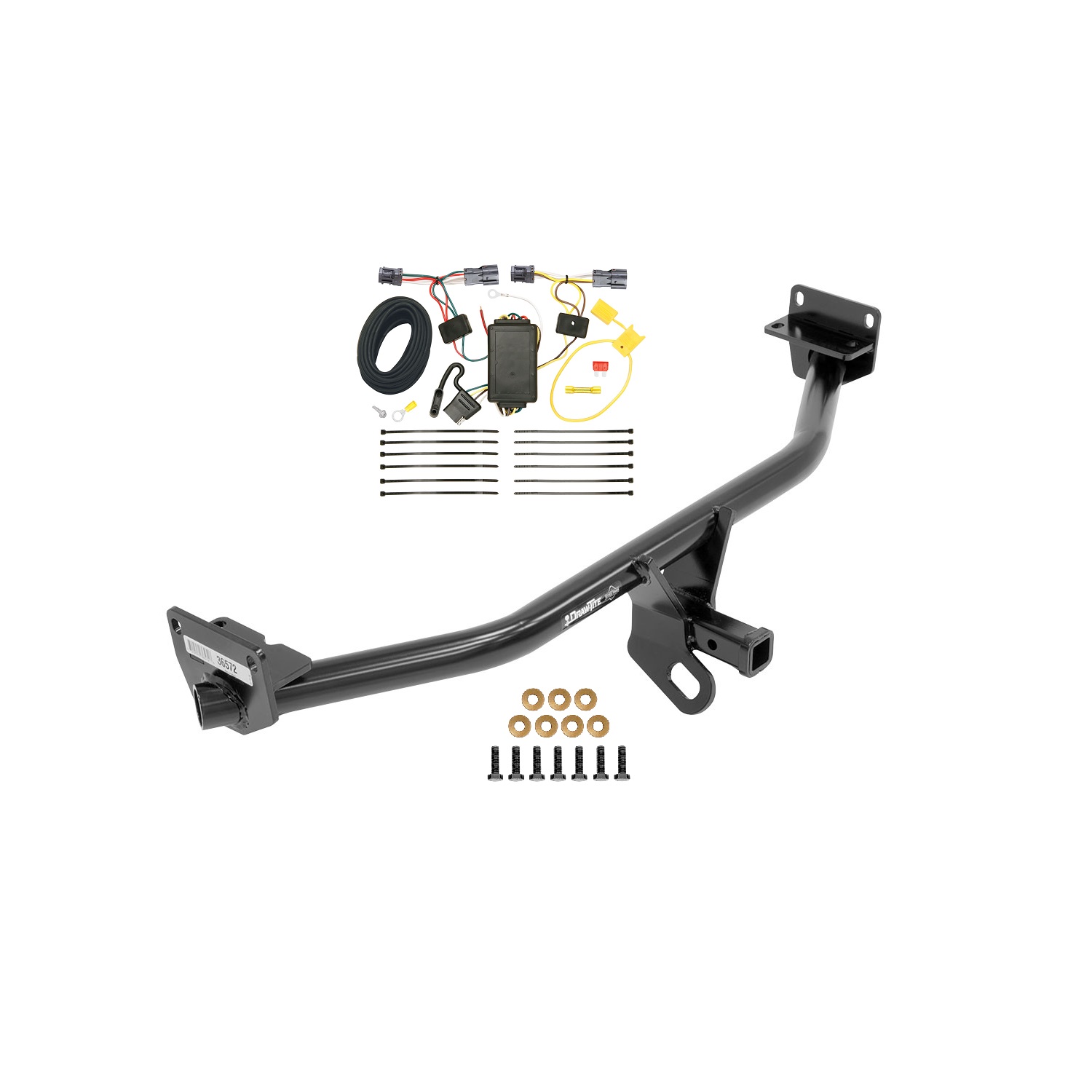 2016-2018 Hyundai Tucson Draw-tite Class 2 Trailer Hitch, 1-1/4 Inch Square Receiver Bundle w/ Plug-n-Play T-One Wiring Harness thumbnail 0