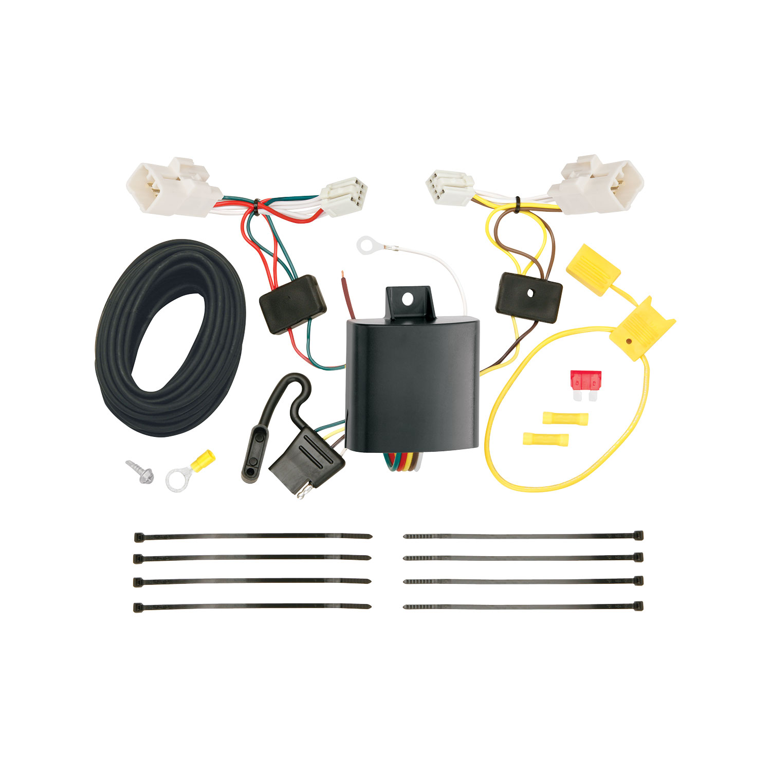 2014-2018 KIA Forte Sedan Draw-tite Class 1 Trailer Hitch, 1-1/4 Inch Square Receiver Bundle w/ Plug-n-Play T-One Wiring Harness thumbnail 1