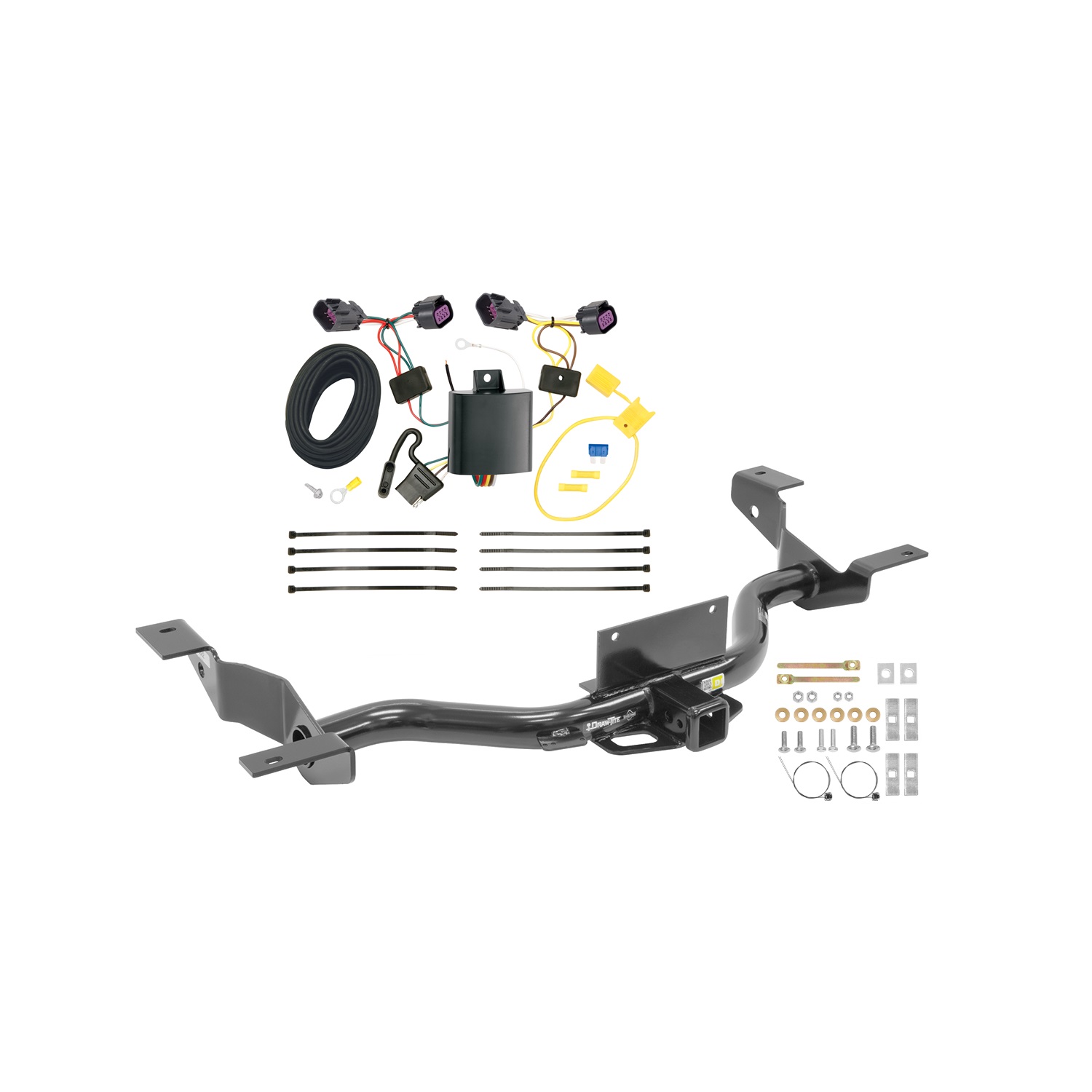 2014-2024 RAM ProMaster 1500 Except w/Extended BodyDraw-Tite Class 4 Trailer Hitch, 2 Inch Square Receiver Bundle w/ Plug-n-Play T-One Wiring Harness thumbnail 0