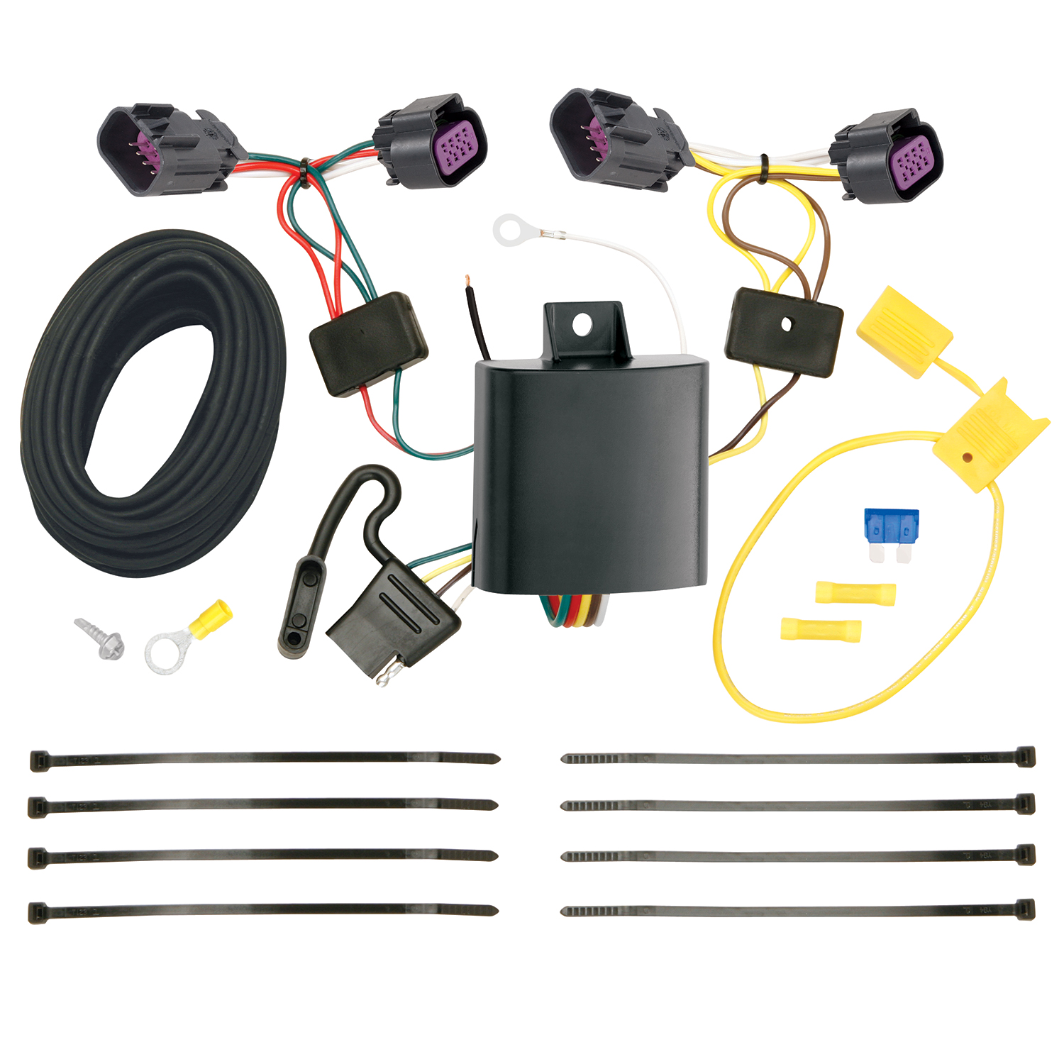2014-2024 RAM ProMaster 1500 Except w/Extended BodyDraw-Tite Class 4 Trailer Hitch, 2 Inch Square Receiver Bundle w/ Plug-n-Play T-One Wiring Harness thumbnail 1