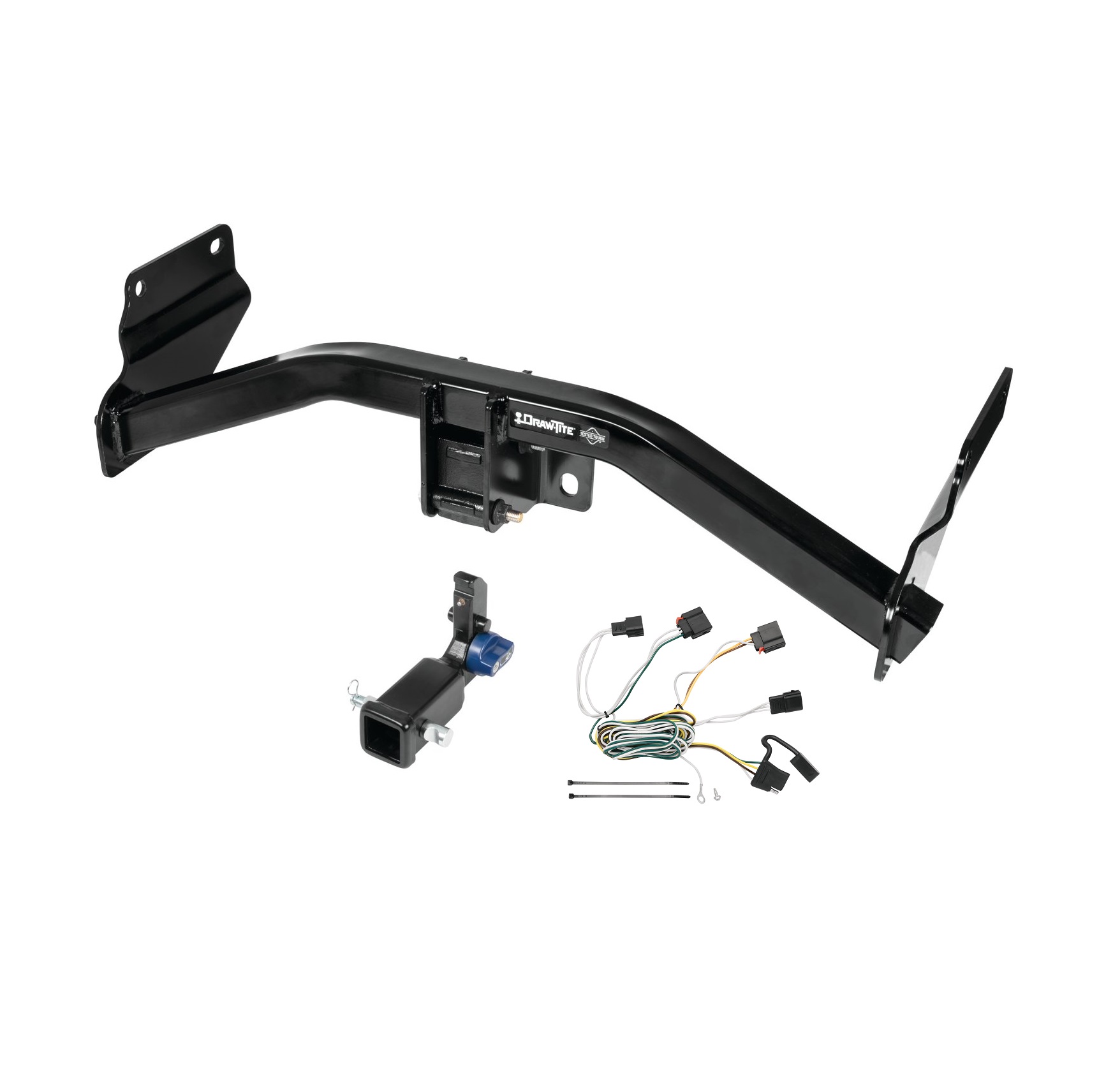 2011-2013 Jeep Grand Cherokee Draw-tite Hidden Hitch Completely Hidden Trailer Hitch 2 Inch Removable Receiver Bundle w/ Plug-n-Play T-One Wiring Harness thumbnail 0