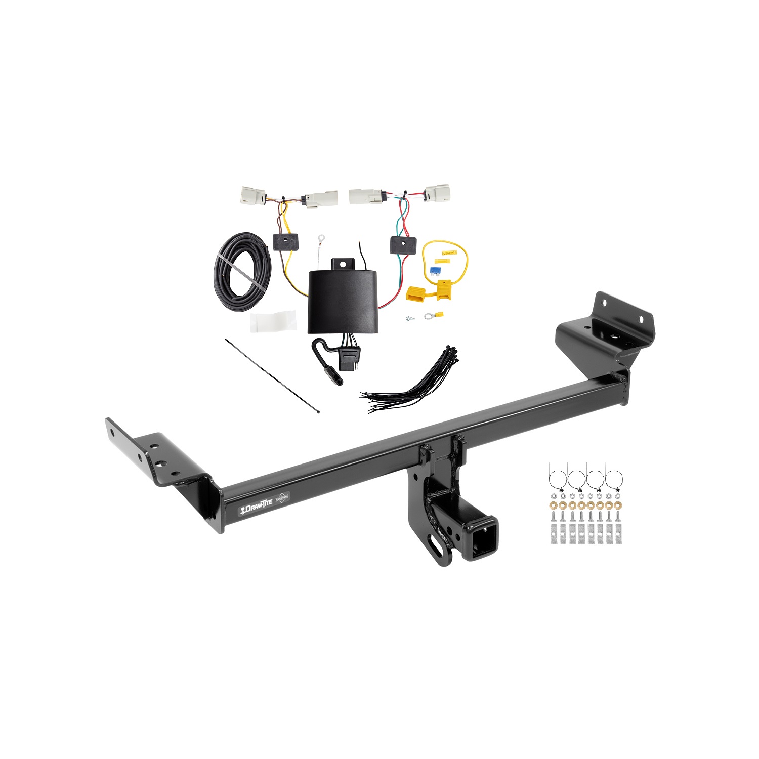 2019-2024 Ford Edge Except TitaniumDraw-Tite Class 3 Trailer Hitch, 2 Inch Square Receiver Bundle w/ Plug-n-Play T-One Wiring Harness DTB75234-118805 thumbnail 0