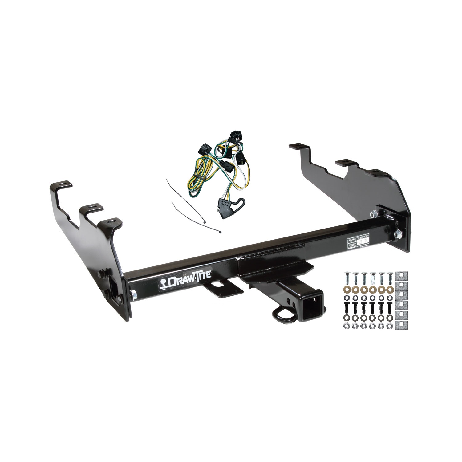 1995-2002 Dodge Ram 3500 w/Deep Drop Bumper Draw-tite Class 3 Trailer Hitch, 2 Inch Square Receiver Bundle w/ Plug-n-Play T-One Wiring Harness thumbnail 0