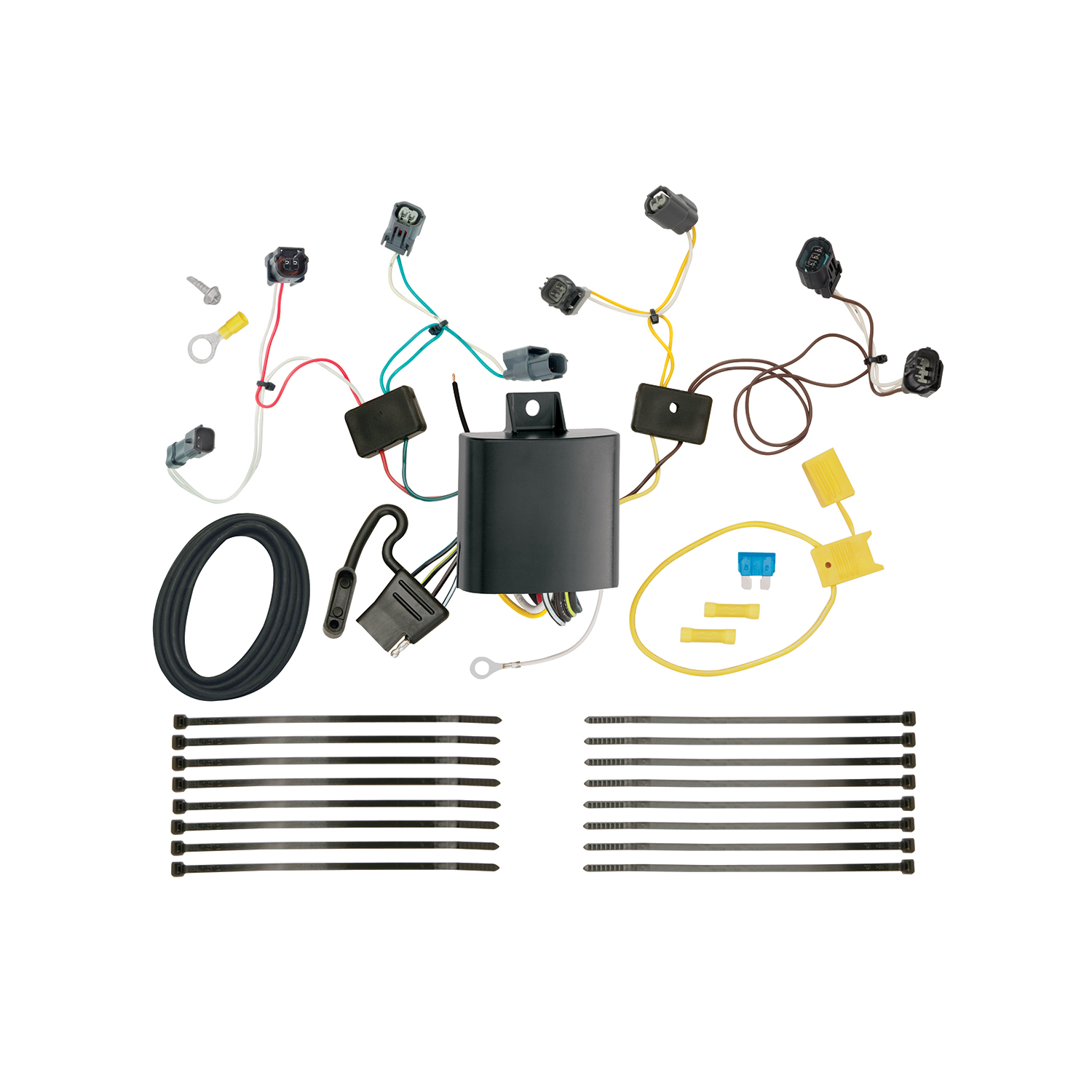 2016-2021 Honda Civic Sedan, Except Models w/Center Exhaust Draw-tite Class 1 Trailer Hitch, 1-1/4 Inch Square Receiver Bundle w/ Plug-n-Play T-One Wiring Harness thumbnail 1