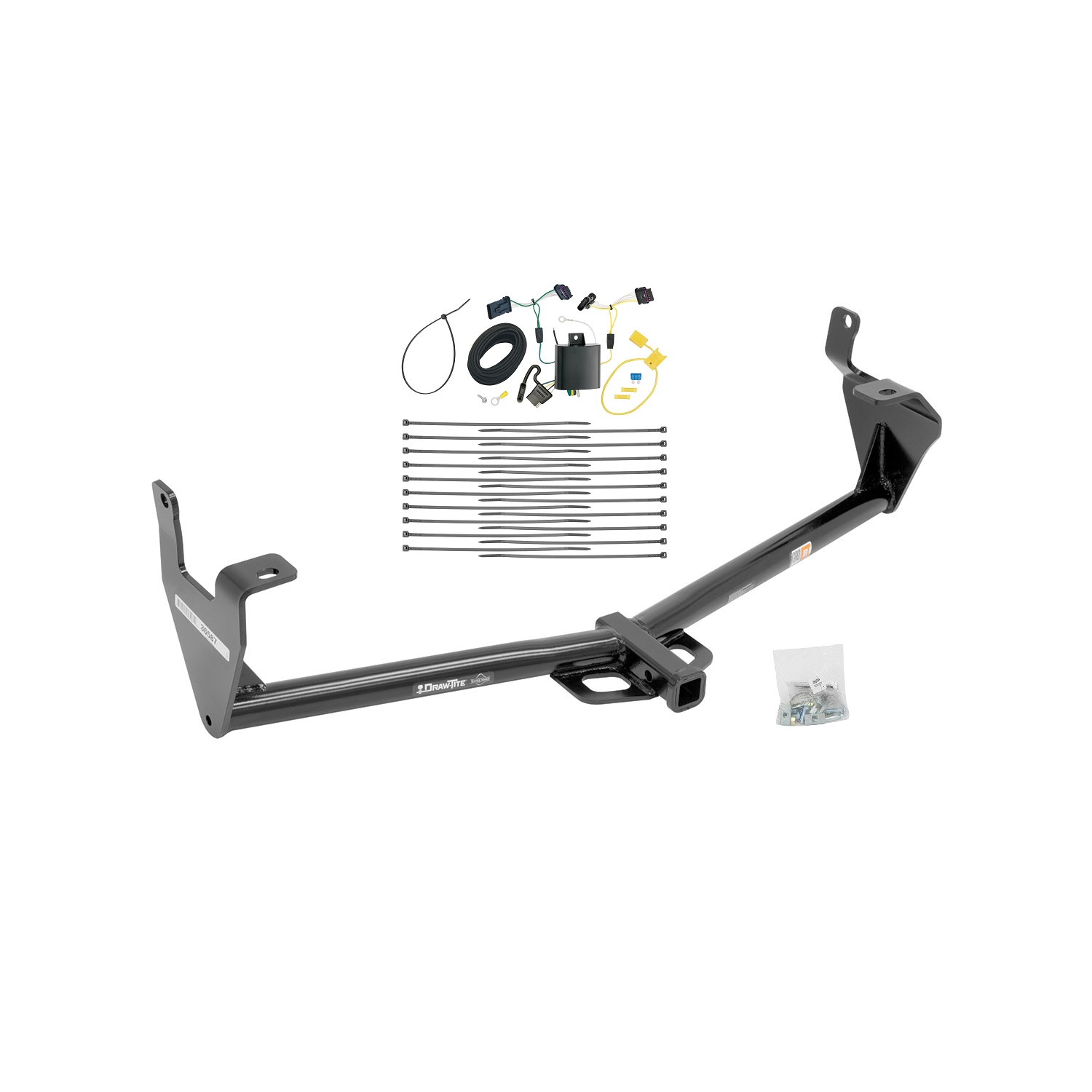 2015-2023 Jeep Renegade Draw-tite Class 2 Trailer Hitch, 1-1/4 Inch Square Receiver Bundle w/ Plug-n-Play T-One Wiring Harness thumbnail 0