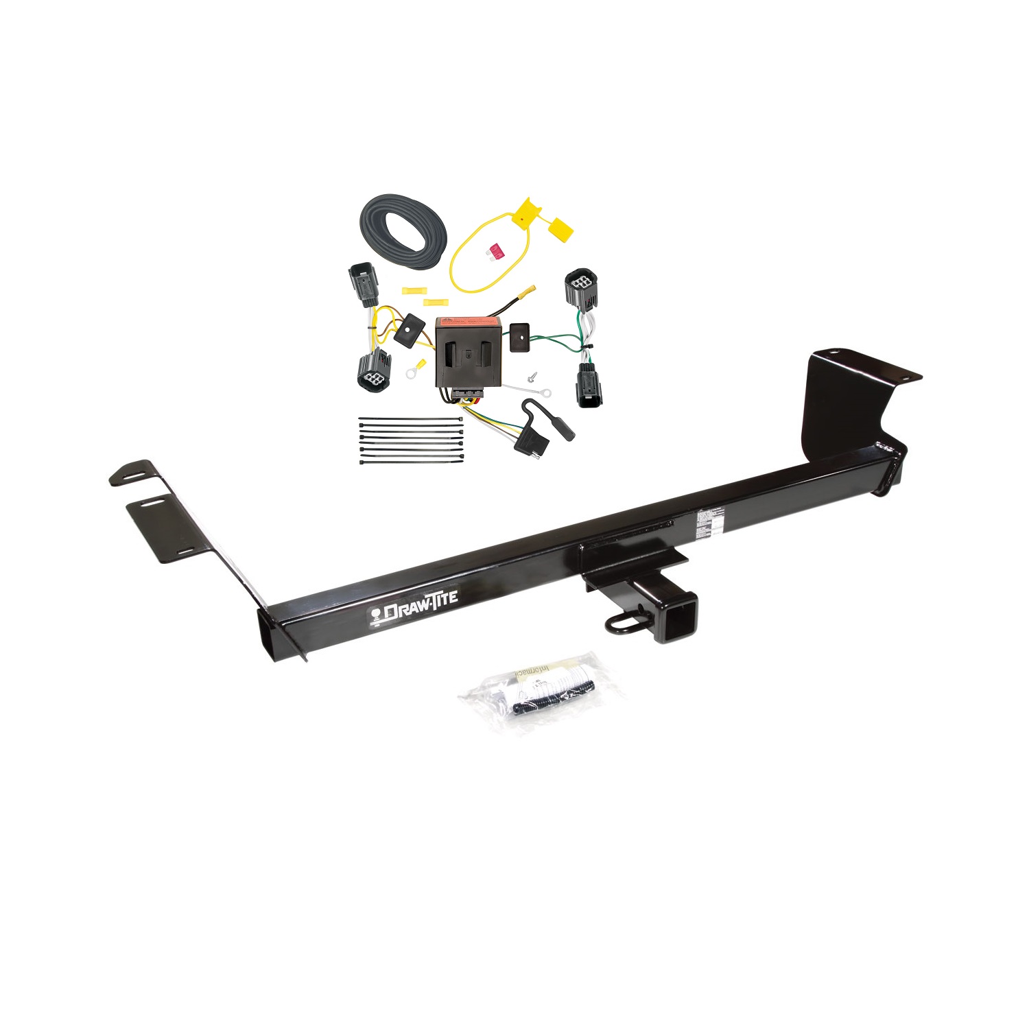 2011-2020 Dodge Grand Caravan Draw-tite Class 3 Trailer Hitch, 2 Inch Square Receiver Bundle w/ Plug-n-Play T-One Wiring Harness thumbnail 0