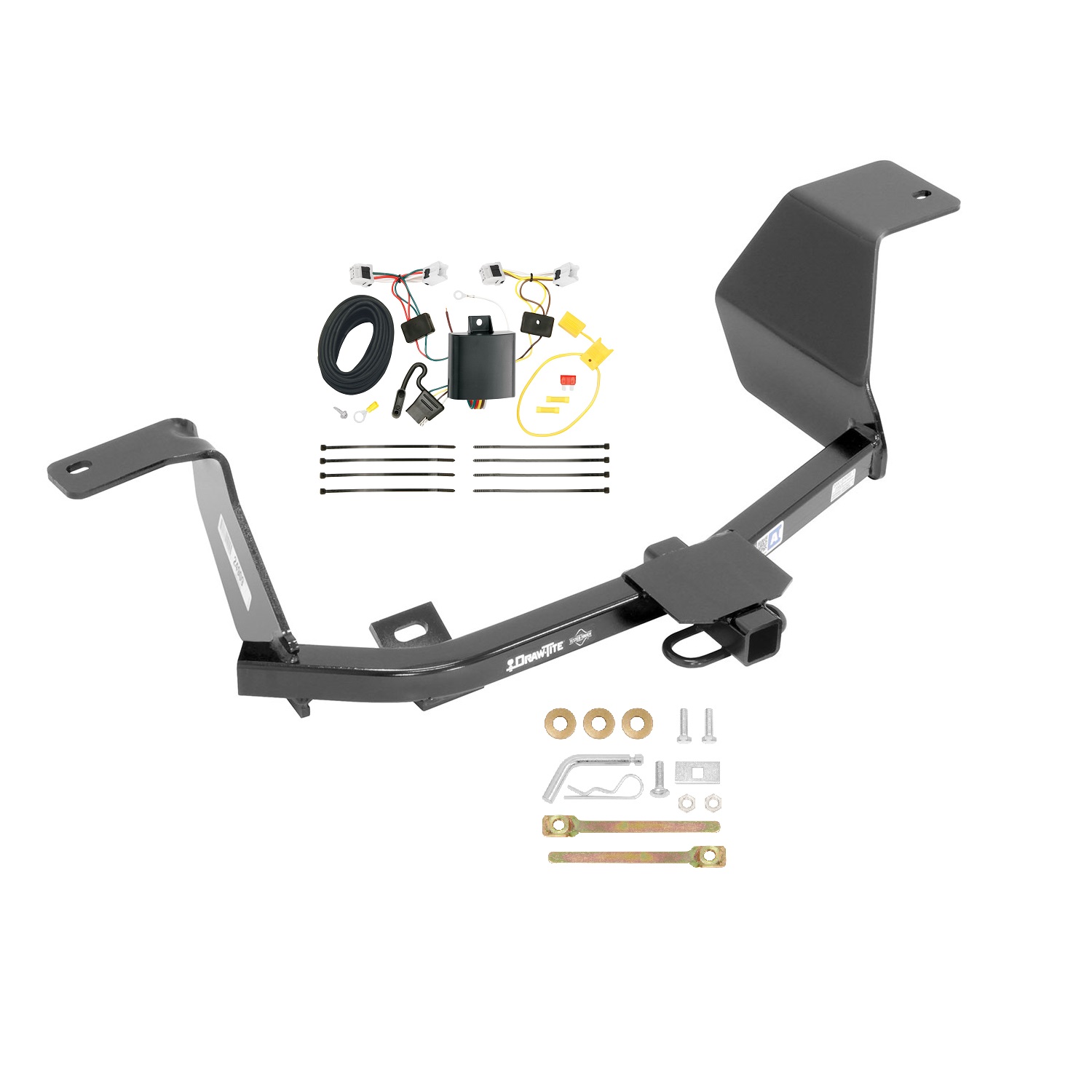 2014-2019 Nissan Versa Note Draw-tite Class 1 Trailer Hitch, 1-1/4 Inch Square Receiver Bundle w/ Plug-n-Play T-One Wiring Harness thumbnail 0