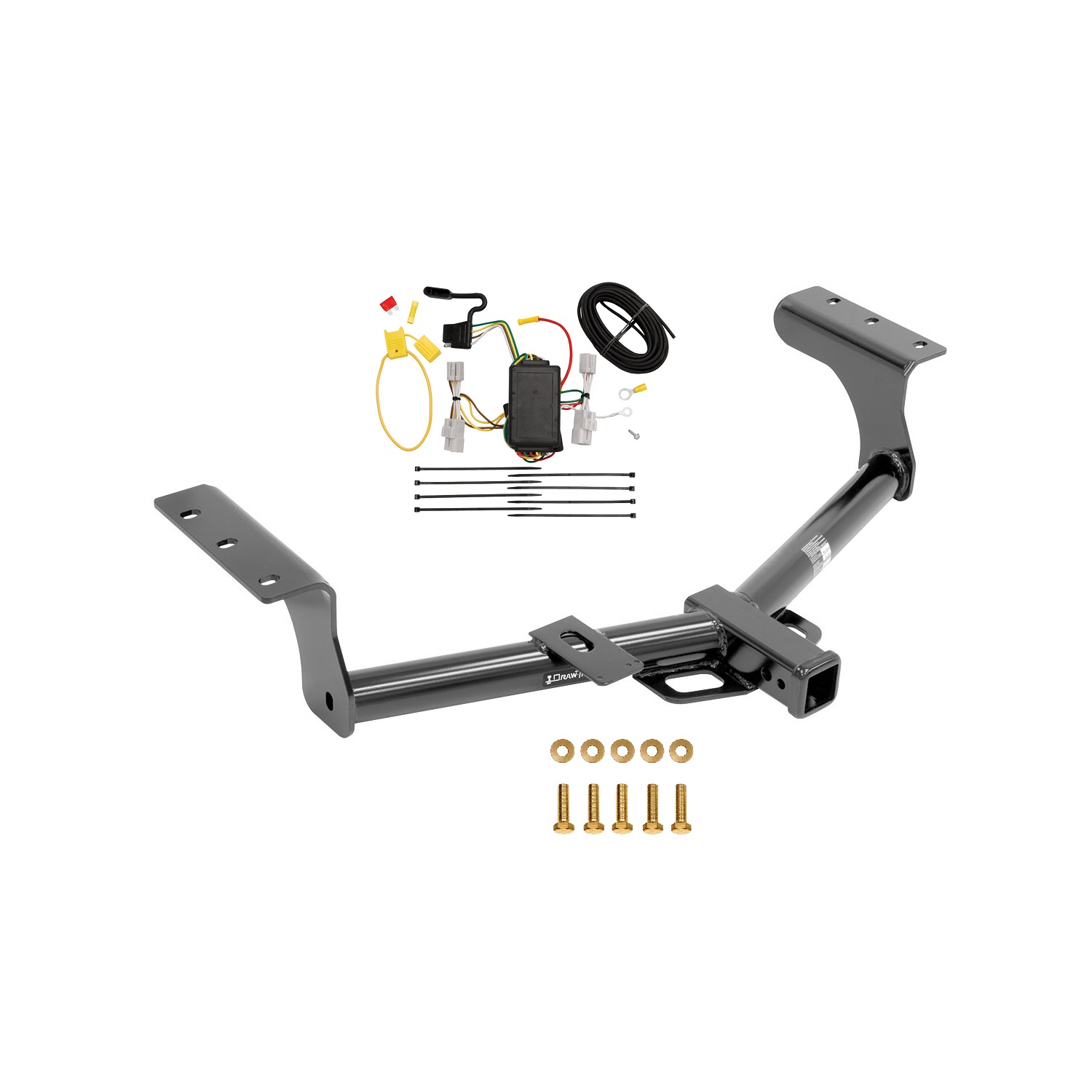 2006-2012 Toyota RAV4 Draw-tite Class 3 Trailer Hitch, 2 Inch Square Receiver Bundle w/ Plug-n-Play T-One Wiring Harness thumbnail 0