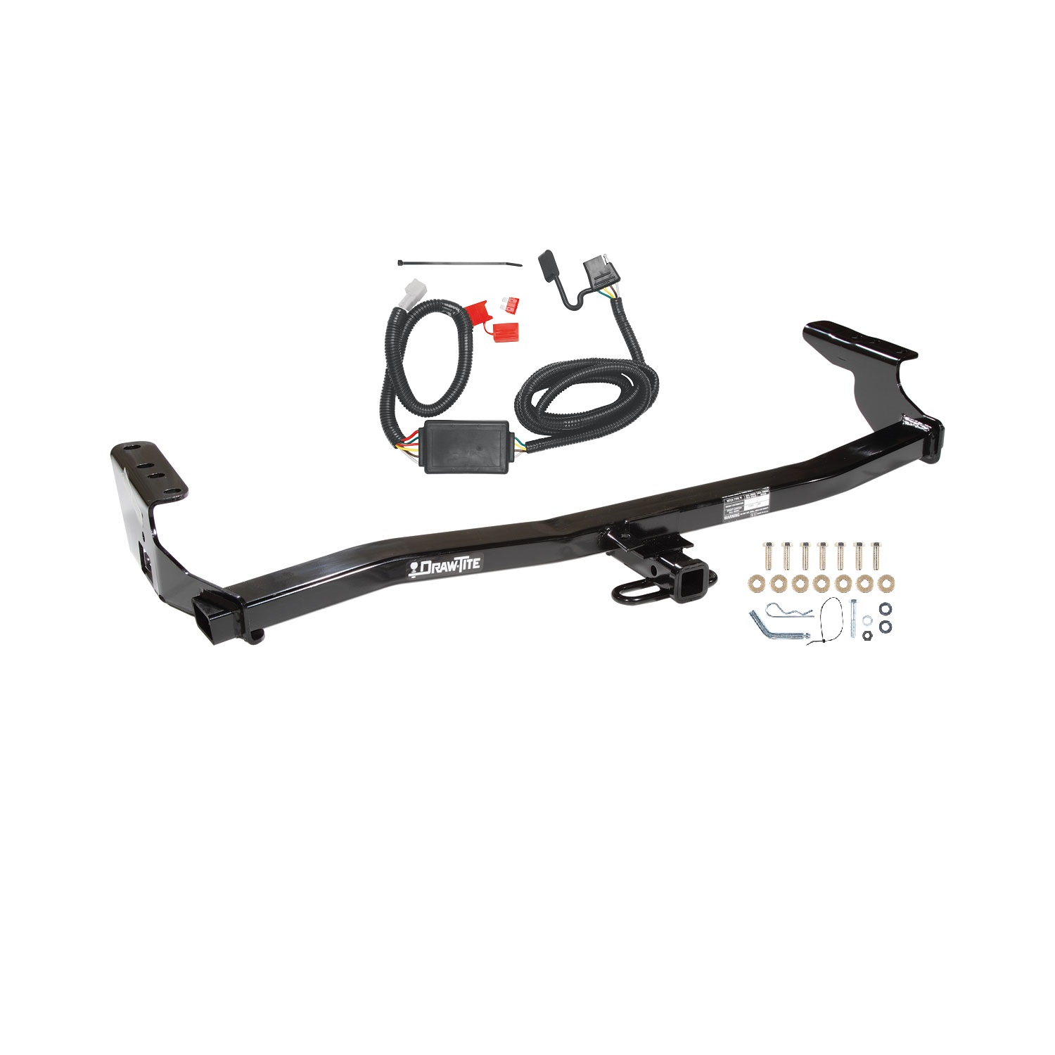 1998-2008 Subaru Forester Draw-tite Class 2 Trailer Hitch, 1-1/4 Inch Square Receiver Bundle w/ Plug-n-Play T-One Wiring Harness thumbnail 0