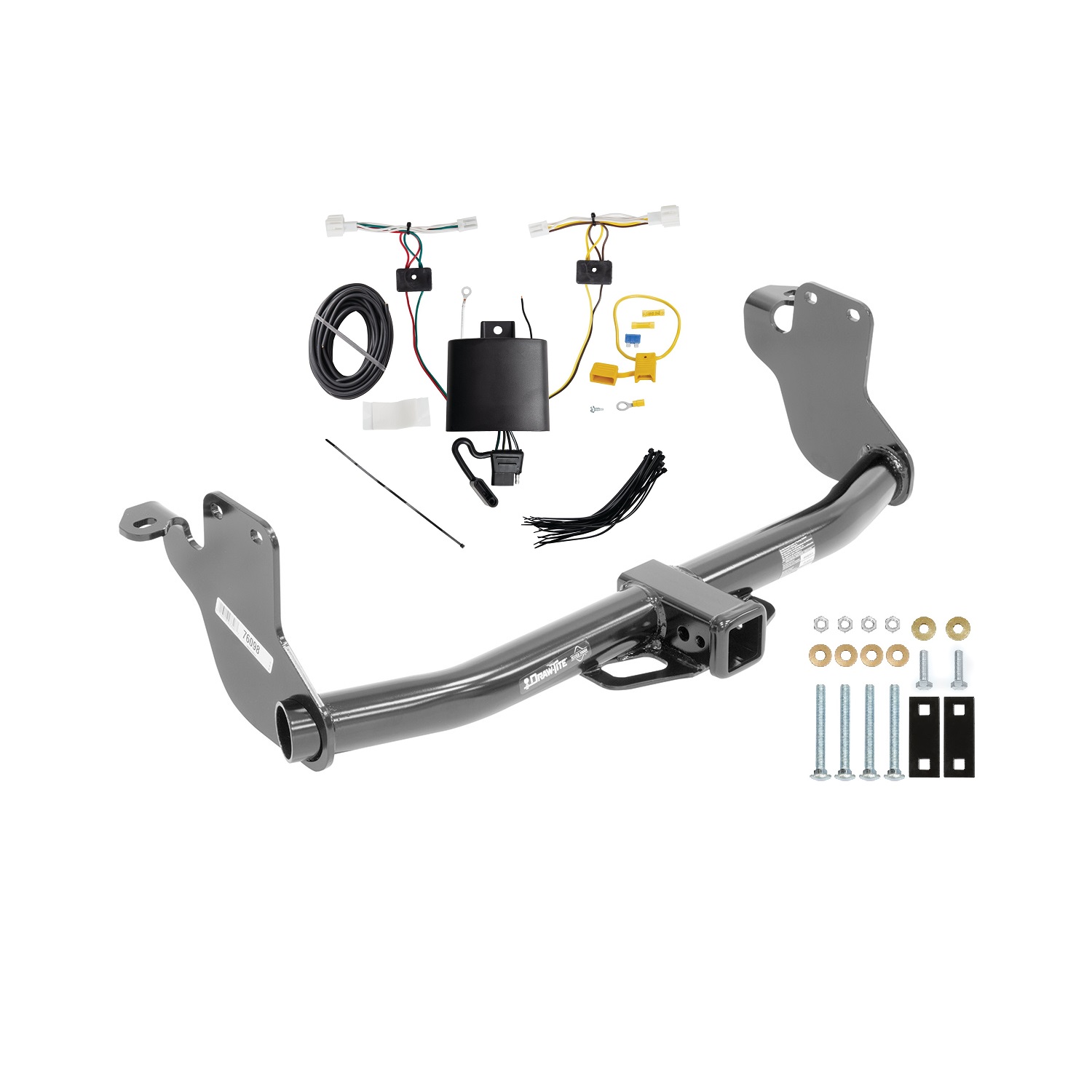 2020-2023 Mitsubishi Outlander Sport Draw-tite Class 3 Trailer Hitch, 2 Inch Square Receiver Bundle w/ Plug-n-Play T-One Wiring Harness thumbnail 0