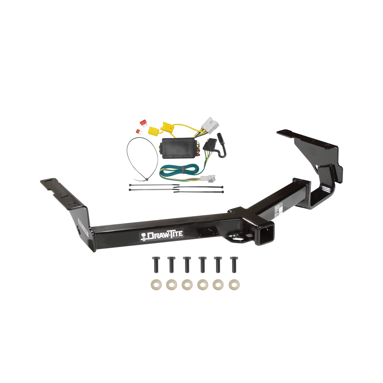 2008-2013 Toyota Highlander Except w/Full Size 19" Spare Tire Draw-tite Class 3 Trailer Hitch, 2 Inch Square Receiver Bundle w/ Plug-n-Play T-One Wiring Harness thumbnail 0