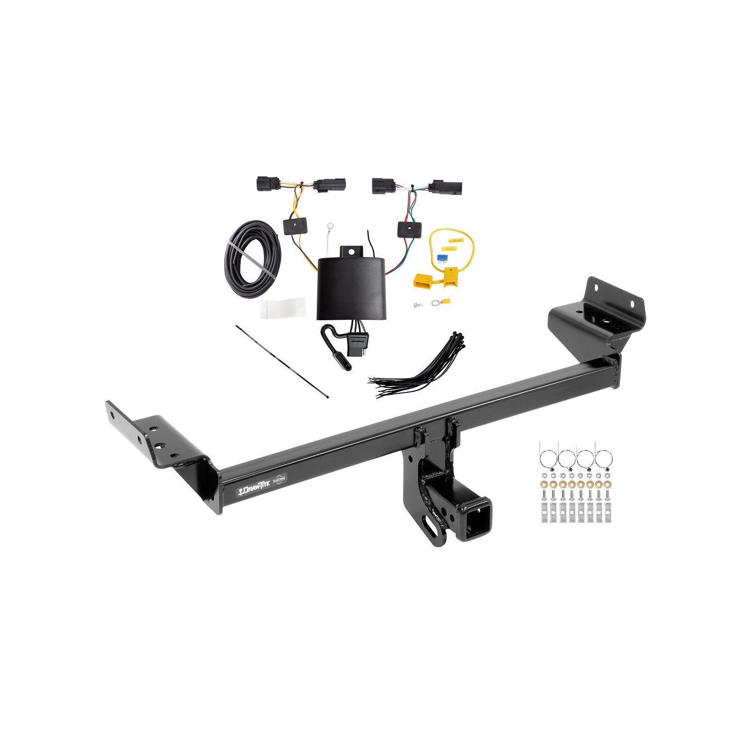 2019-2024 Ford Edge TitaniumDraw-Tite Class 3 Trailer Hitch, 2 Inch Square Receiver Bundle w/ Plug-n-Play T-One Wiring Harness thumbnail 0