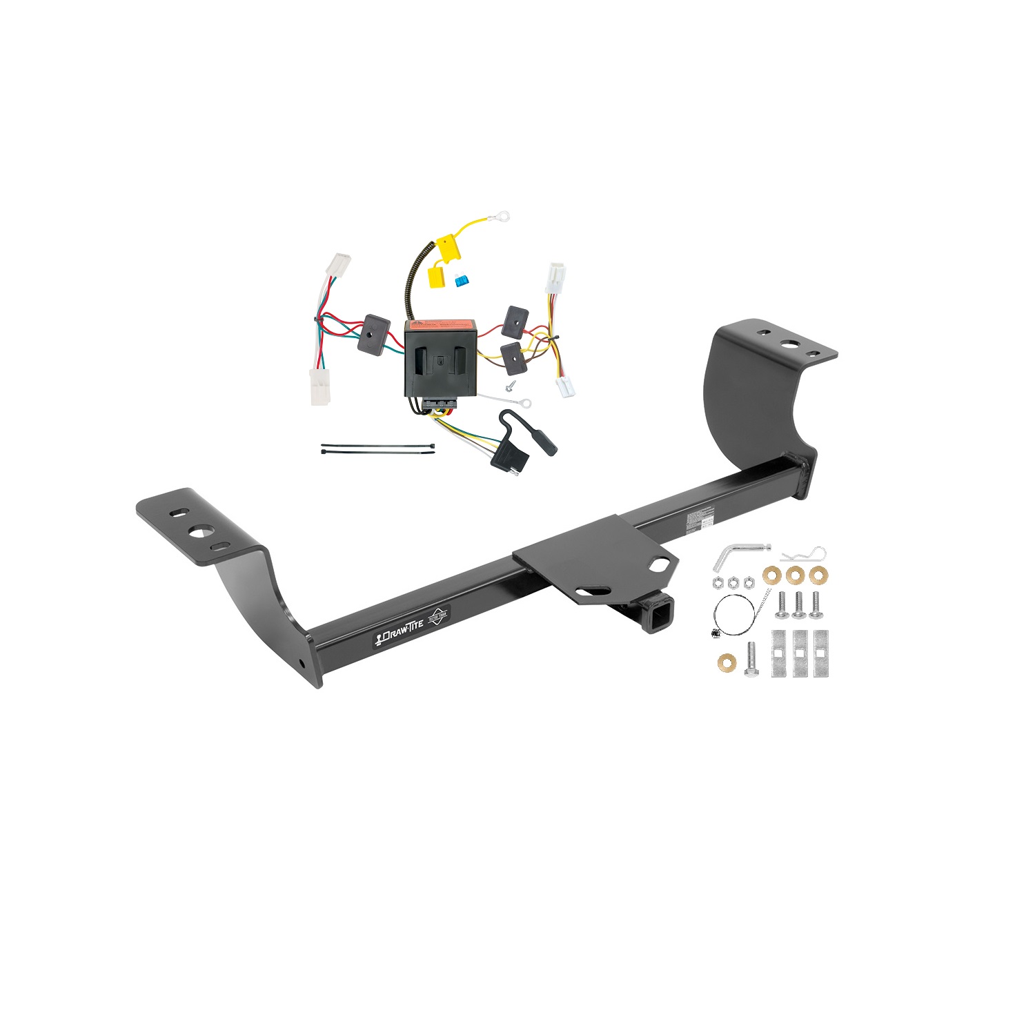 2011-2014 Dodge Charger Draw-tite Class 2 Trailer Hitch, 1-1/4 Inch Square Receiver Bundle w/ Plug-n-Play T-One Wiring Harness thumbnail 0