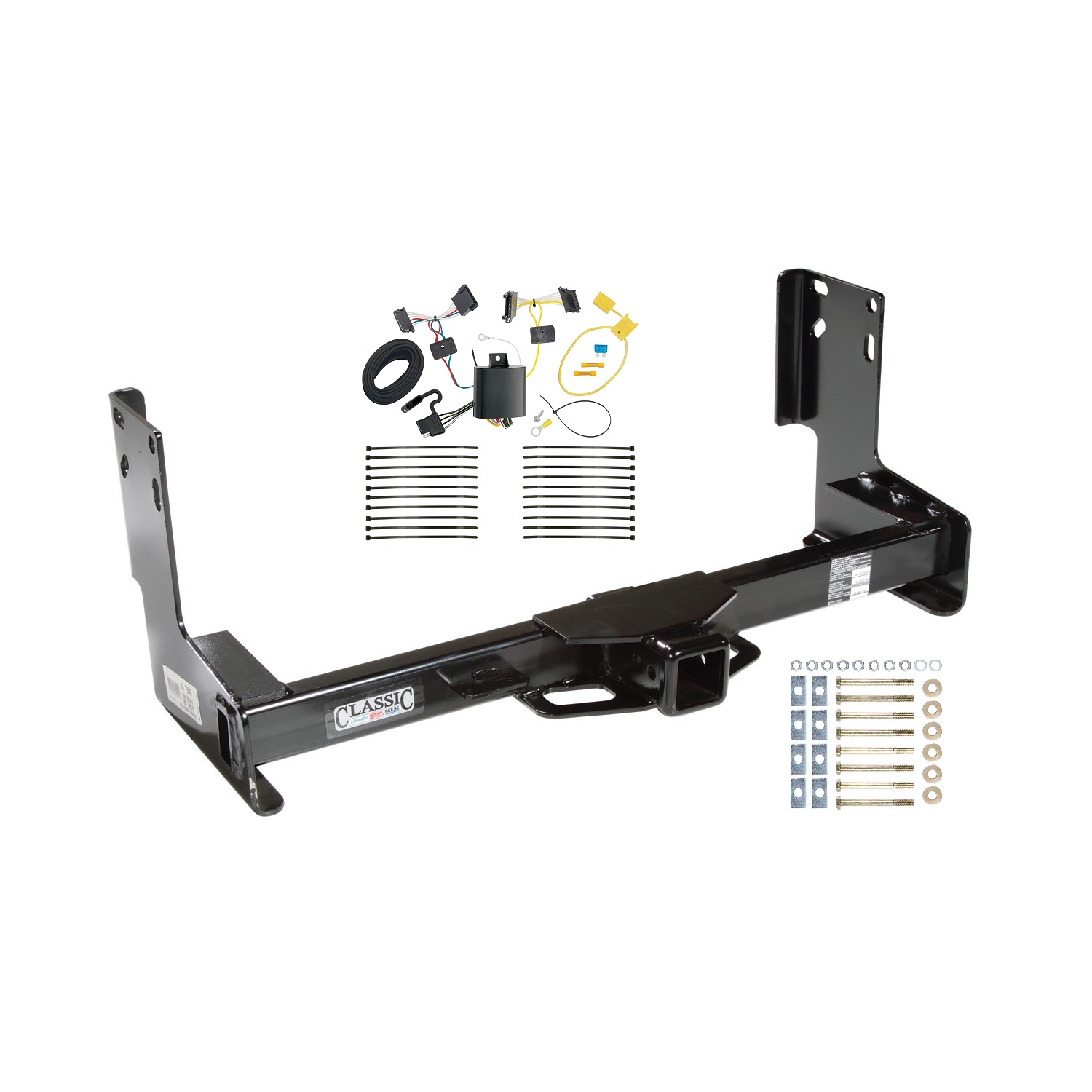 2014-2018 Mercedes-Benz Sprinter 3500 Except w/Factory Step Bumper Draw-tite Class 4 Trailer Hitch, 2 Inch Square Receiver Bundle w/ Plug-n-Play T-One Wiring Harness thumbnail 0