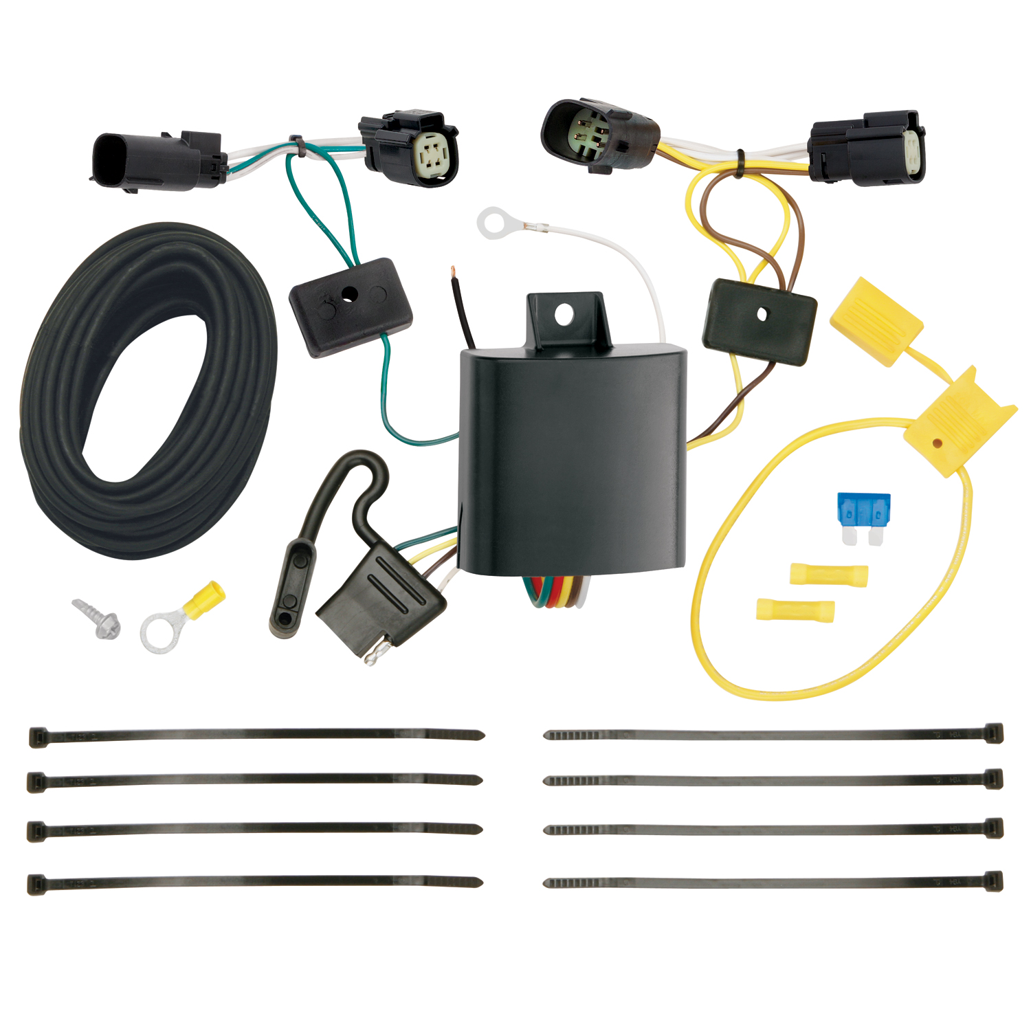 2015-2023 Ford Transit-150 Except Cab & Chassis and the Cutaway Draw-tite Class 4 Trailer Hitch, 2 Inch Square Receiver Bundle w/ Plug-n-Play T-One Wiring Harness thumbnail 1